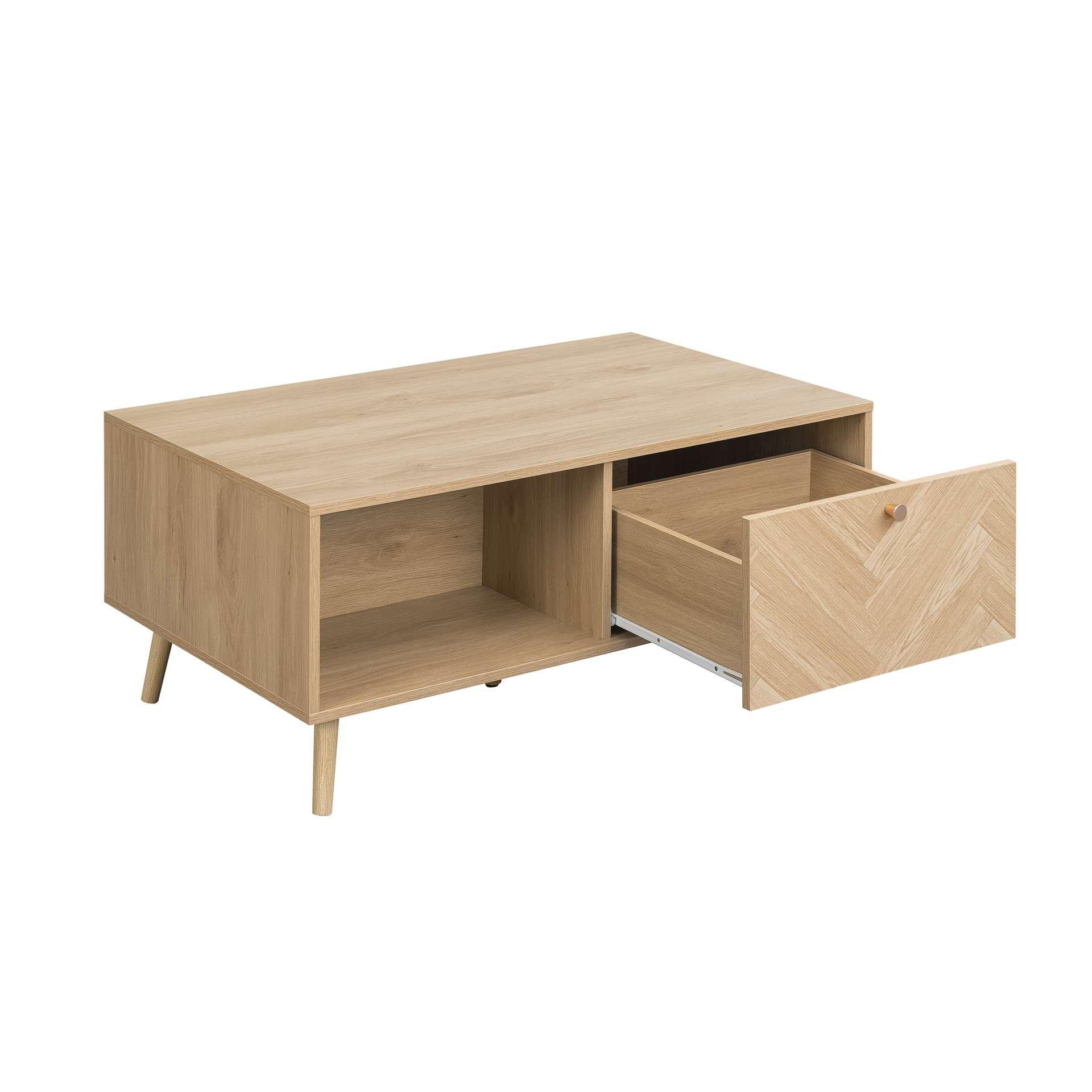 Nude - Birlea - Herringford 1 Drawer Coffee Table - 10