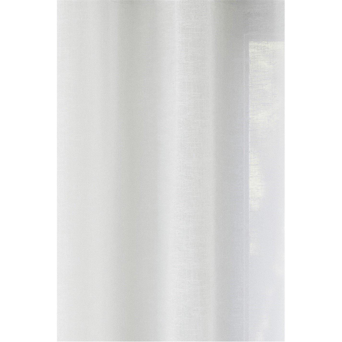 White - Enhanced Living - Crete Linen Looks Sheer Eyelet Panel - Pair - 3