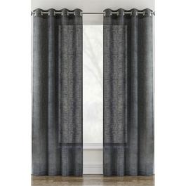 Tyrone Textiles Crete Linen Looks Sheer Eyelet Panel - Pair