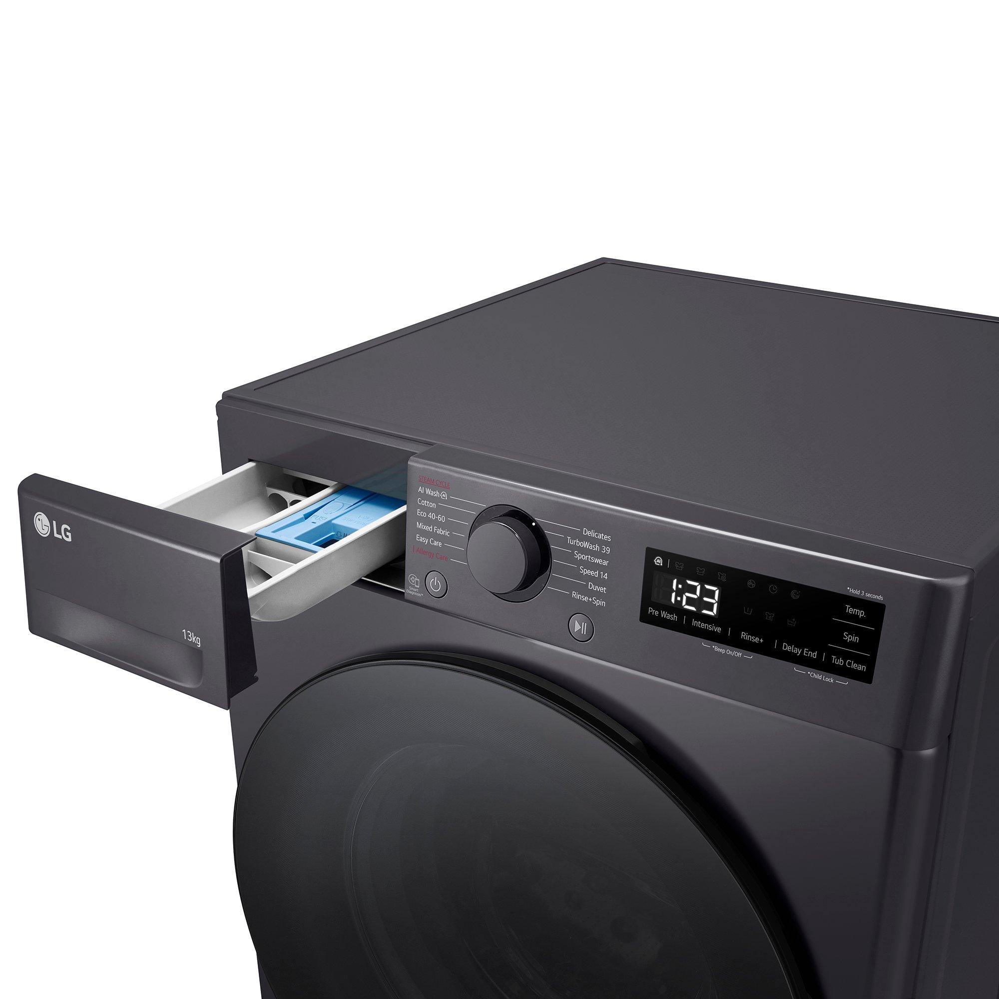 Slate Grey - LG - TurboWash™ F4Y513GBLN1 13kg Washing Machine - 4