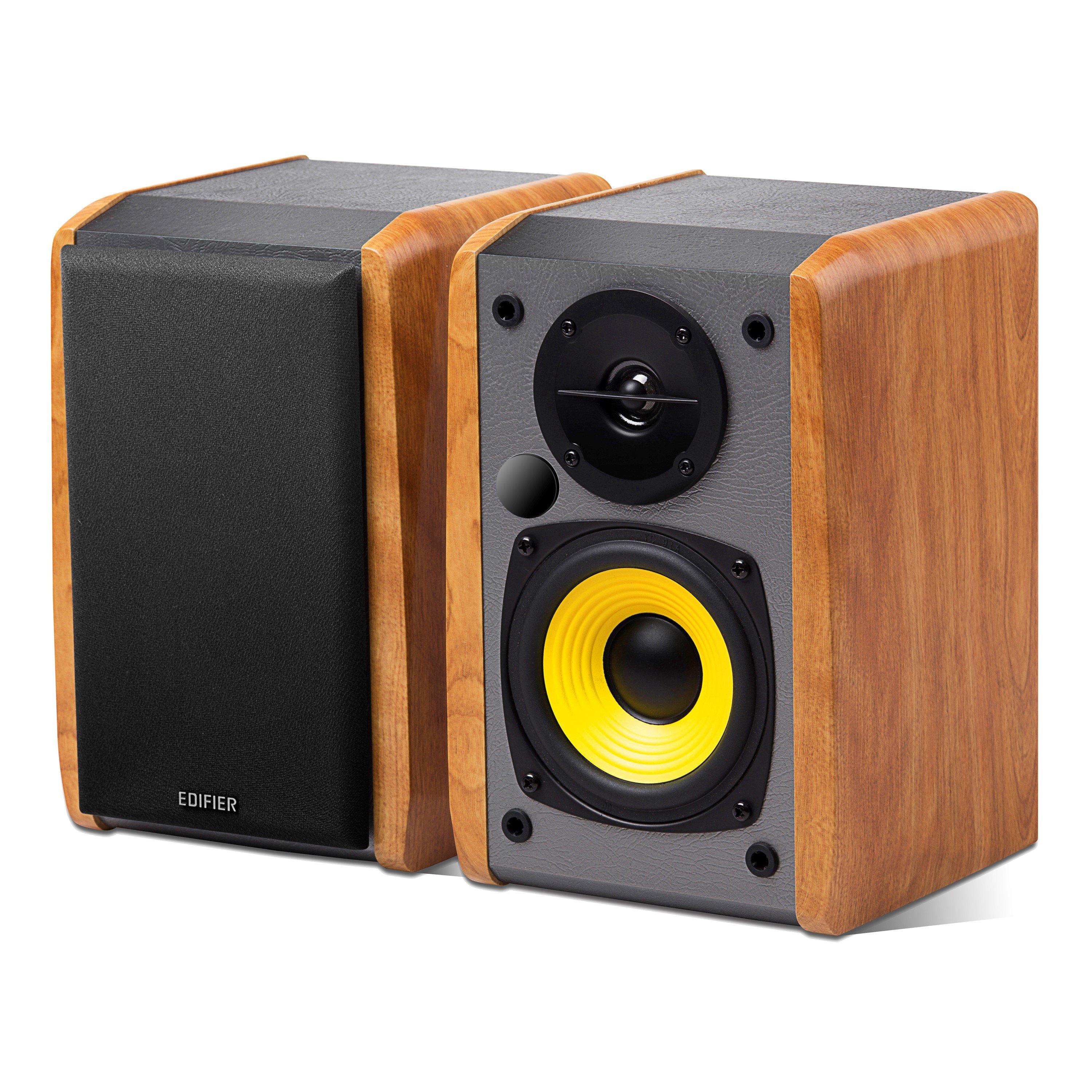 Brown - Edifier - R1010BT 2.0 Bookshelf Speakers Brown - 1