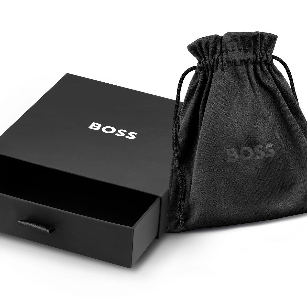 Gold - Boss - Women's  Gold IP Plated Chain Link Logo Necklace - 3