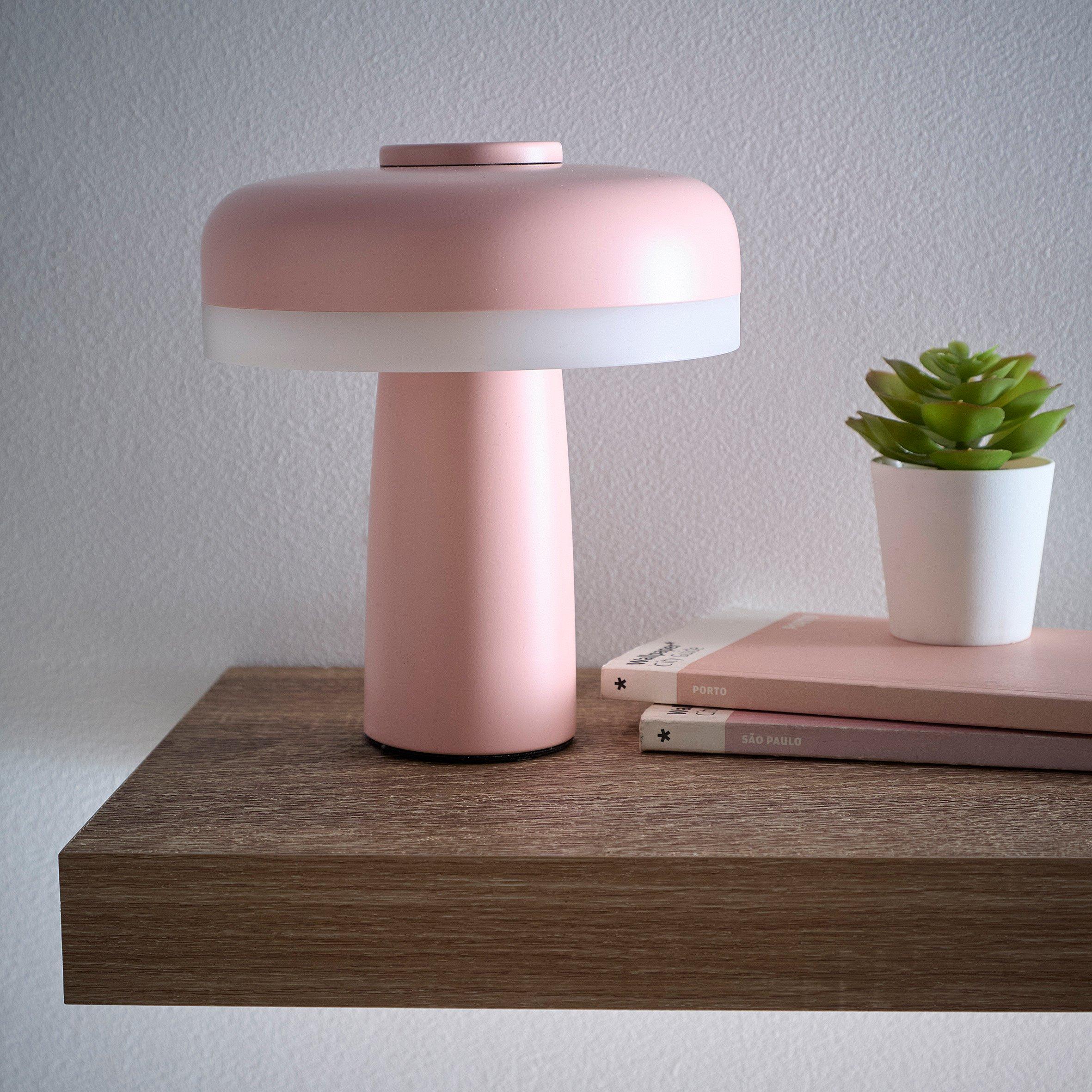 K Living  Lyon Rechargeable Led Table Lamp Pink