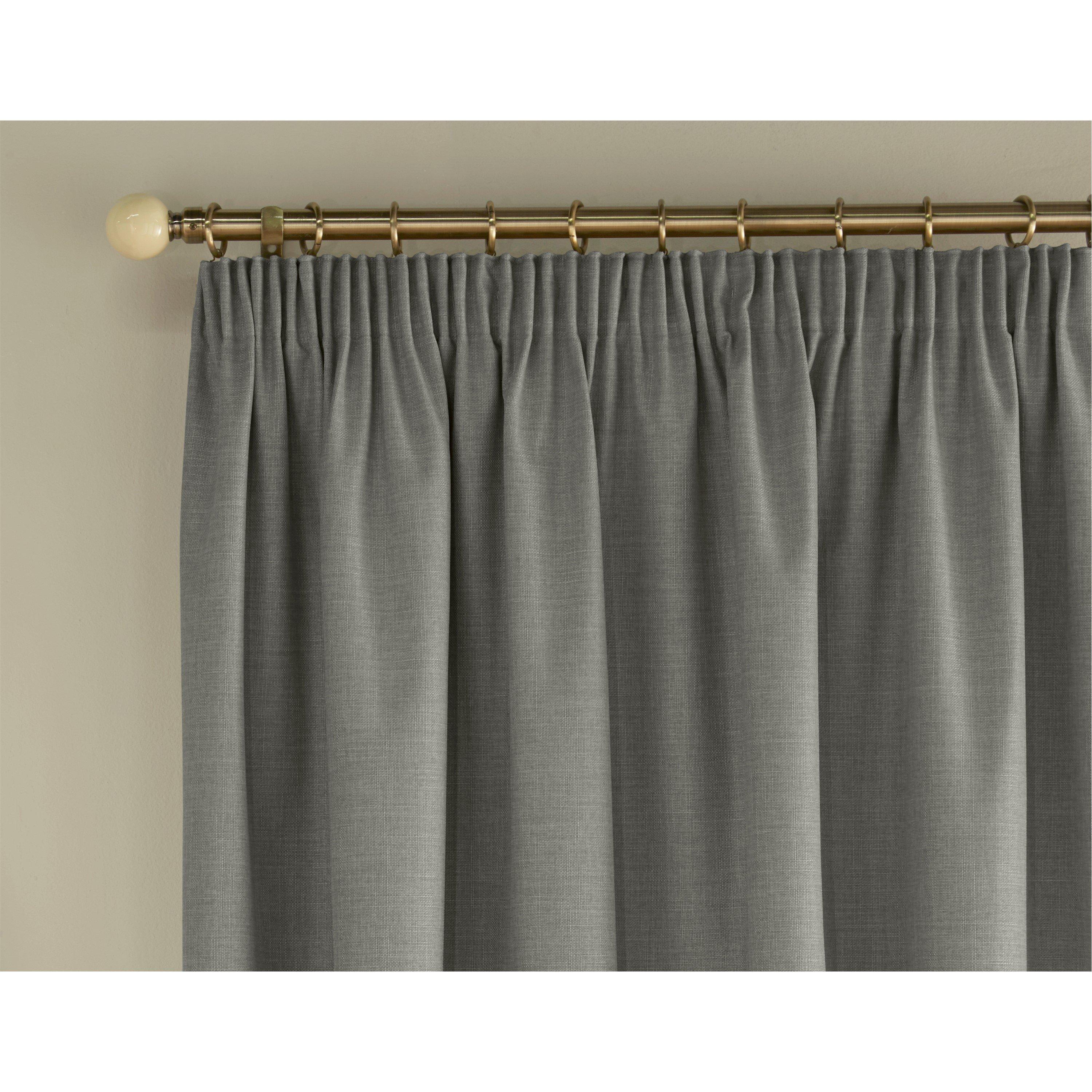 Grey - Enhanced Living - Harvard 100% Blackout Thermal Tape Door Curtain - 2