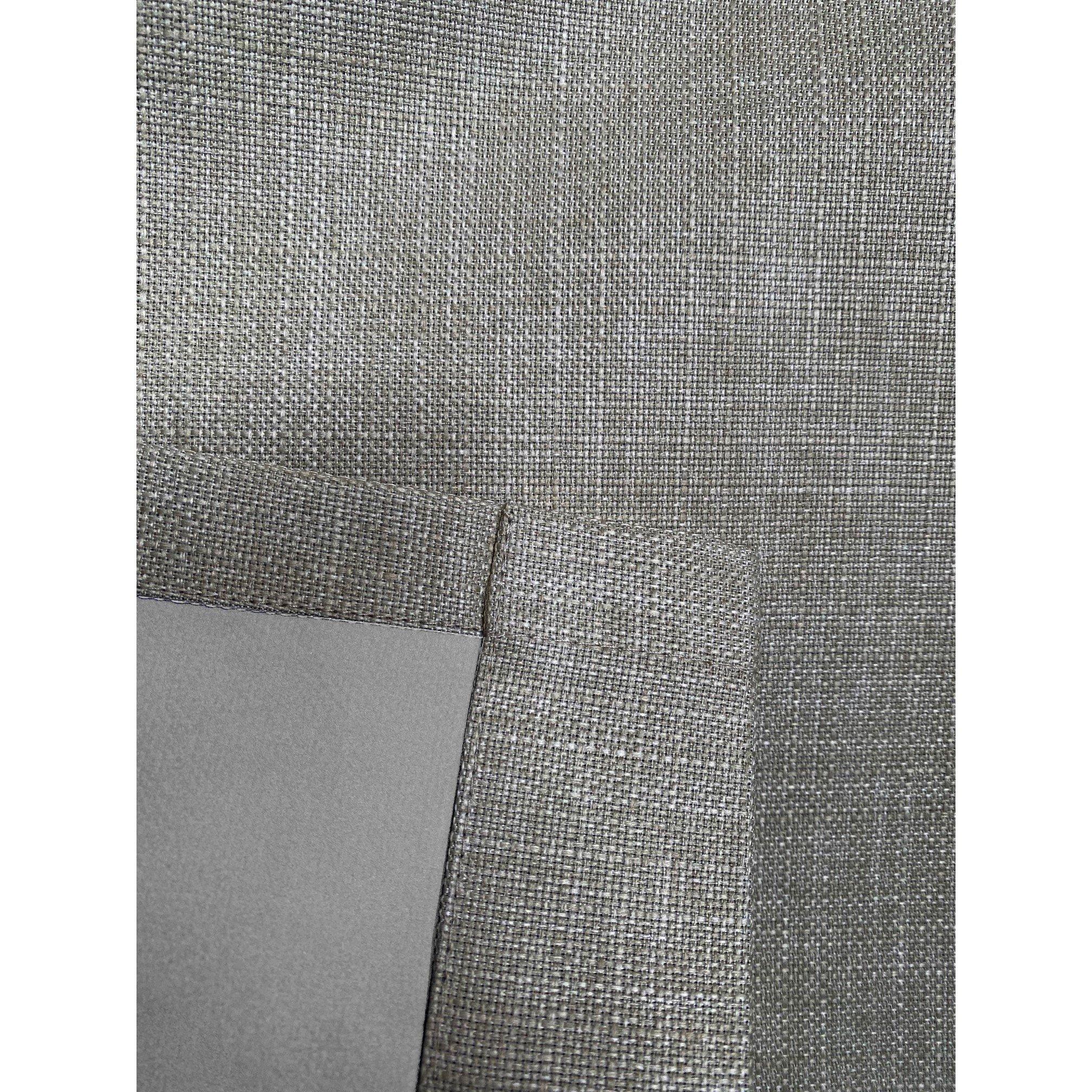 Grey - Enhanced Living - Harvard 100% Blackout Thermal Tape Door Curtain - 4