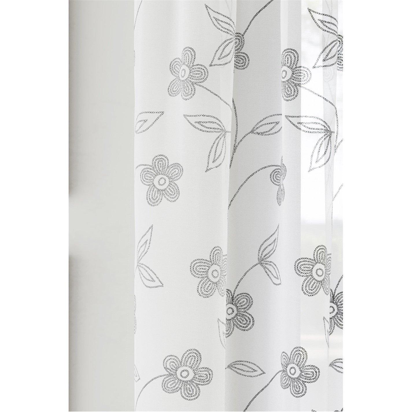 Cream - Enhanced Living - Sienna Floral Print Voile Panel - Pair - 3