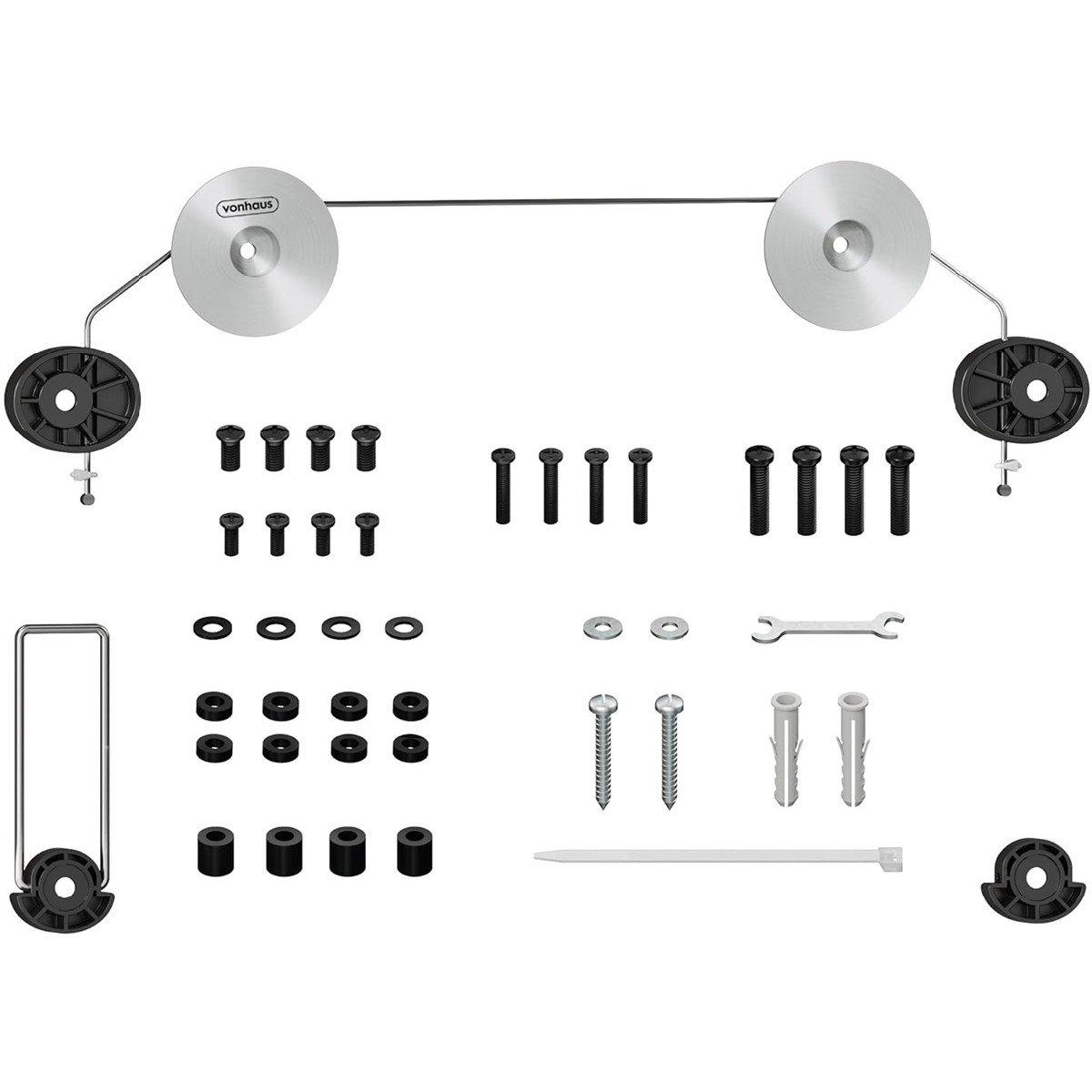 Black - VonHaus - 37-70 inch Flat-to-Wall TV Bracket - 1