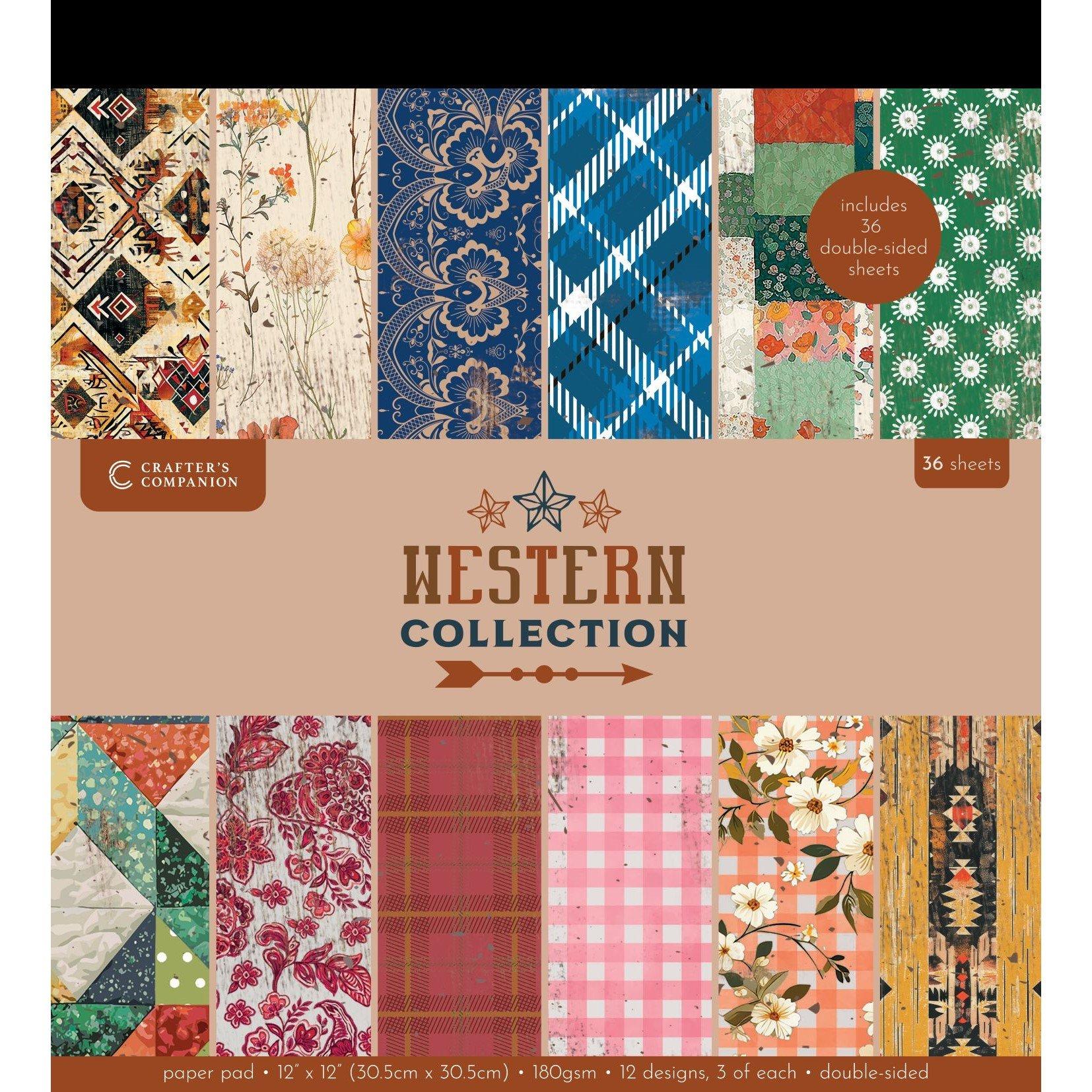 Crafters Companion Western Collection 12x12 Paper Pad