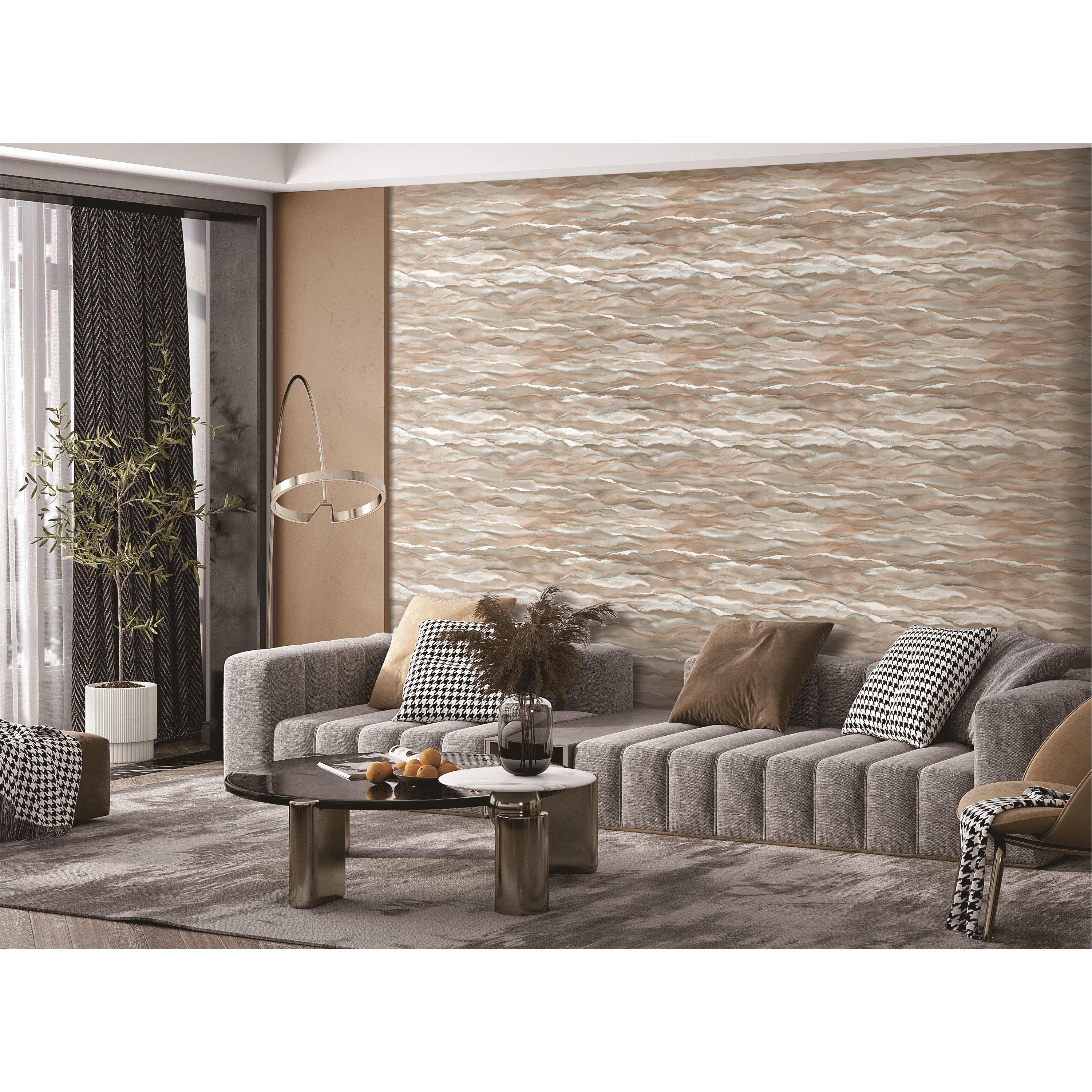 Brown - Design ID - DID Desert Sands Bronze & Green Wallpaper - 2