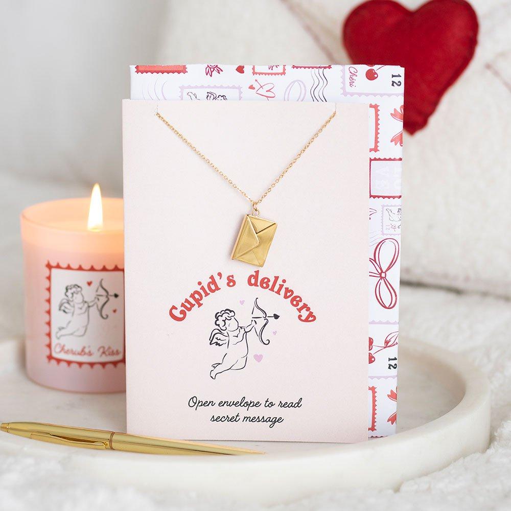 White - Something Different - Love Letter Locket Necklace on Greeting Card - 1