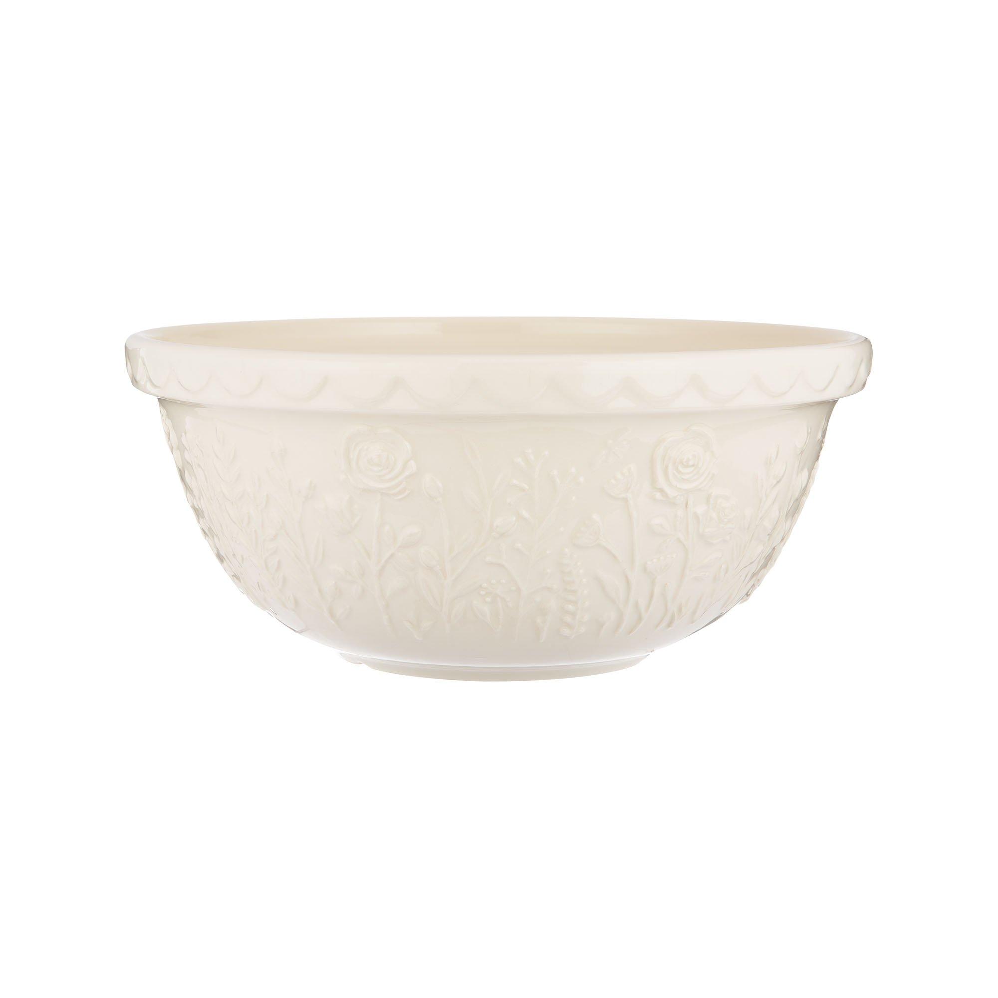 Cream - Mason Cash - In  the Meadow S12 Rose Mixing Bowl 29cm - 3