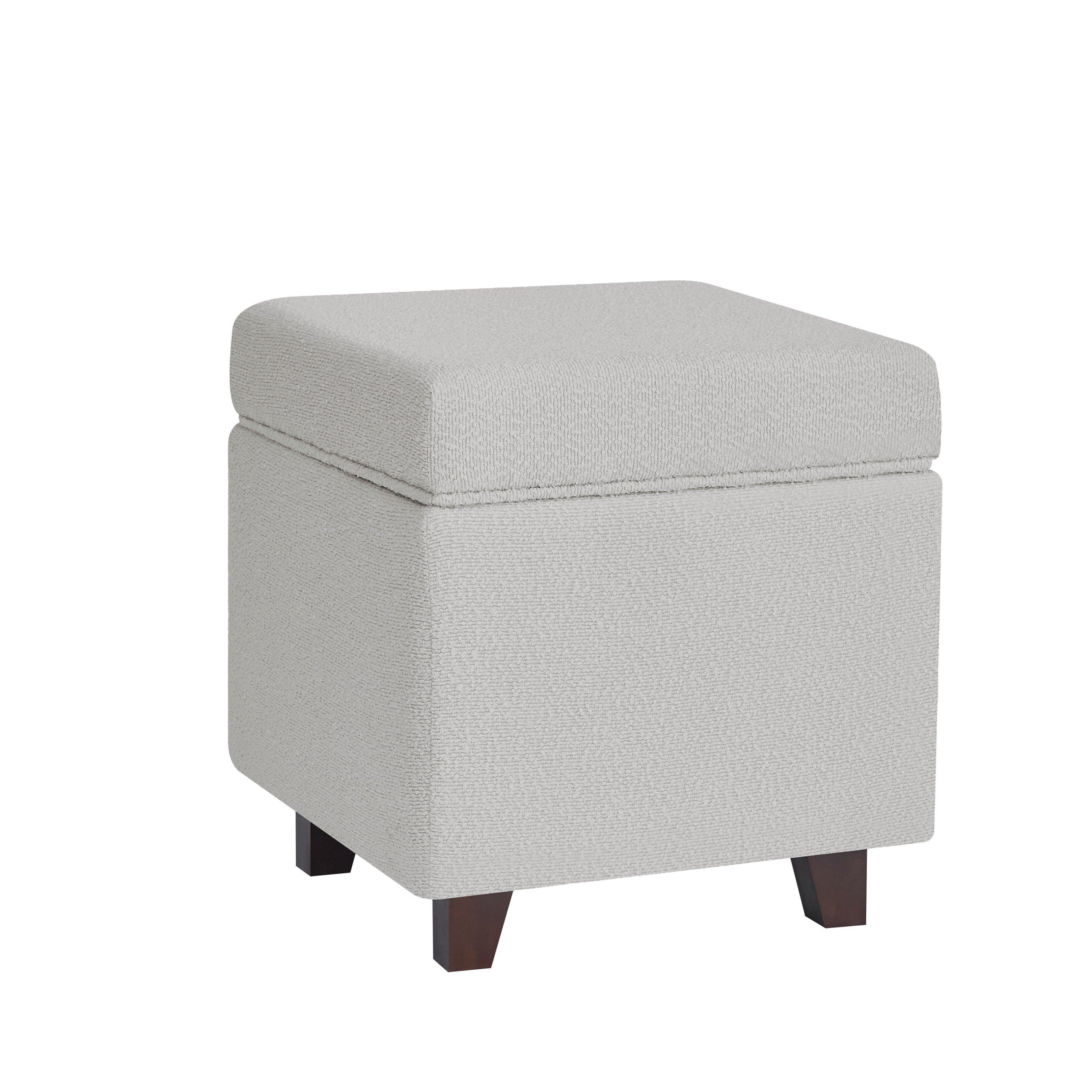 Alan Symonds Cambridge Boucle Square Storage Ottoman Footstool