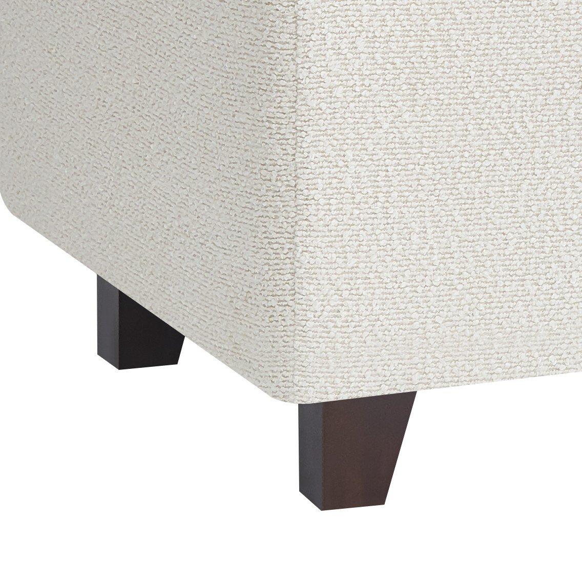 Cream - Alan Symonds - Cambridge Boucle Square Storage Ottoman Footstool - 3