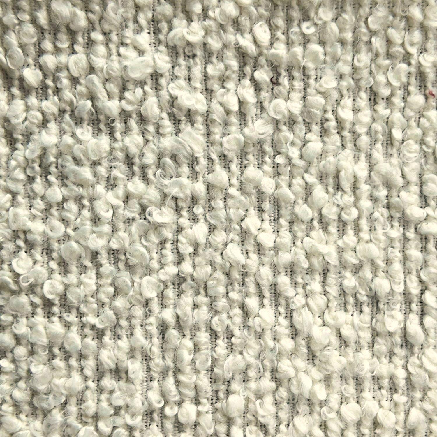 Cream - Alan Symonds - Cambridge Boucle Square Storage Ottoman Footstool - 5