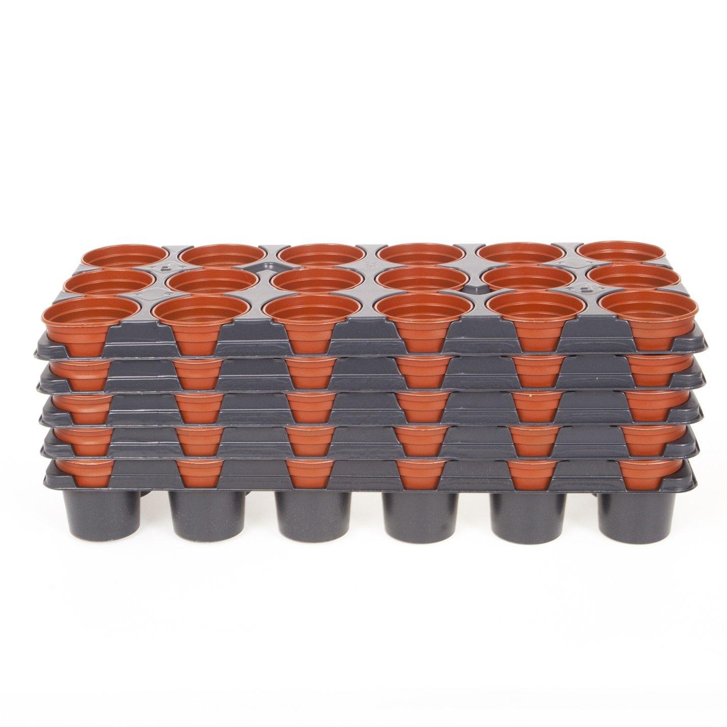 Brown - YouGarden - Professional Shuttle Trays x 5 - 1