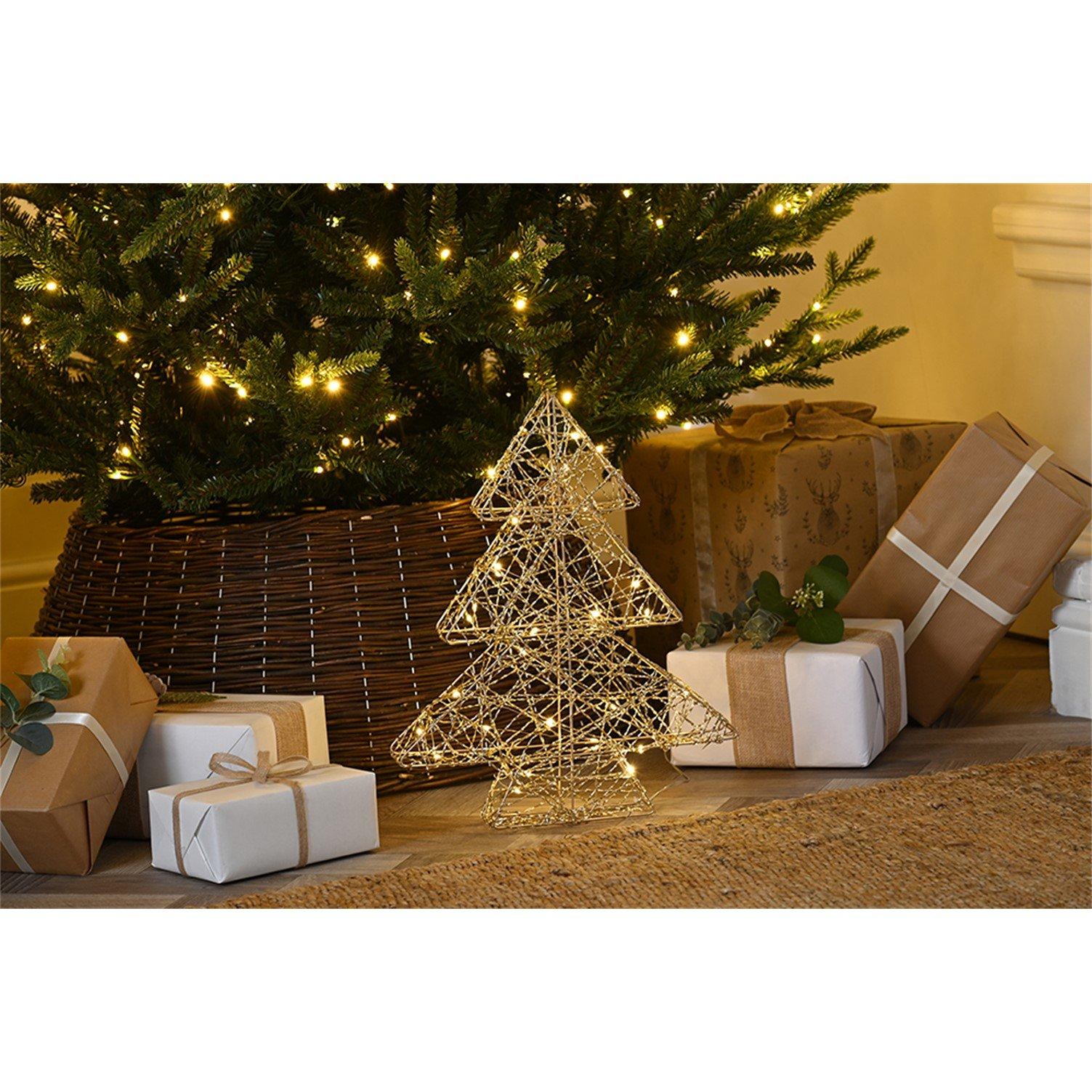 Something Different 40cm Light-Up Shimmer Tree with Timer