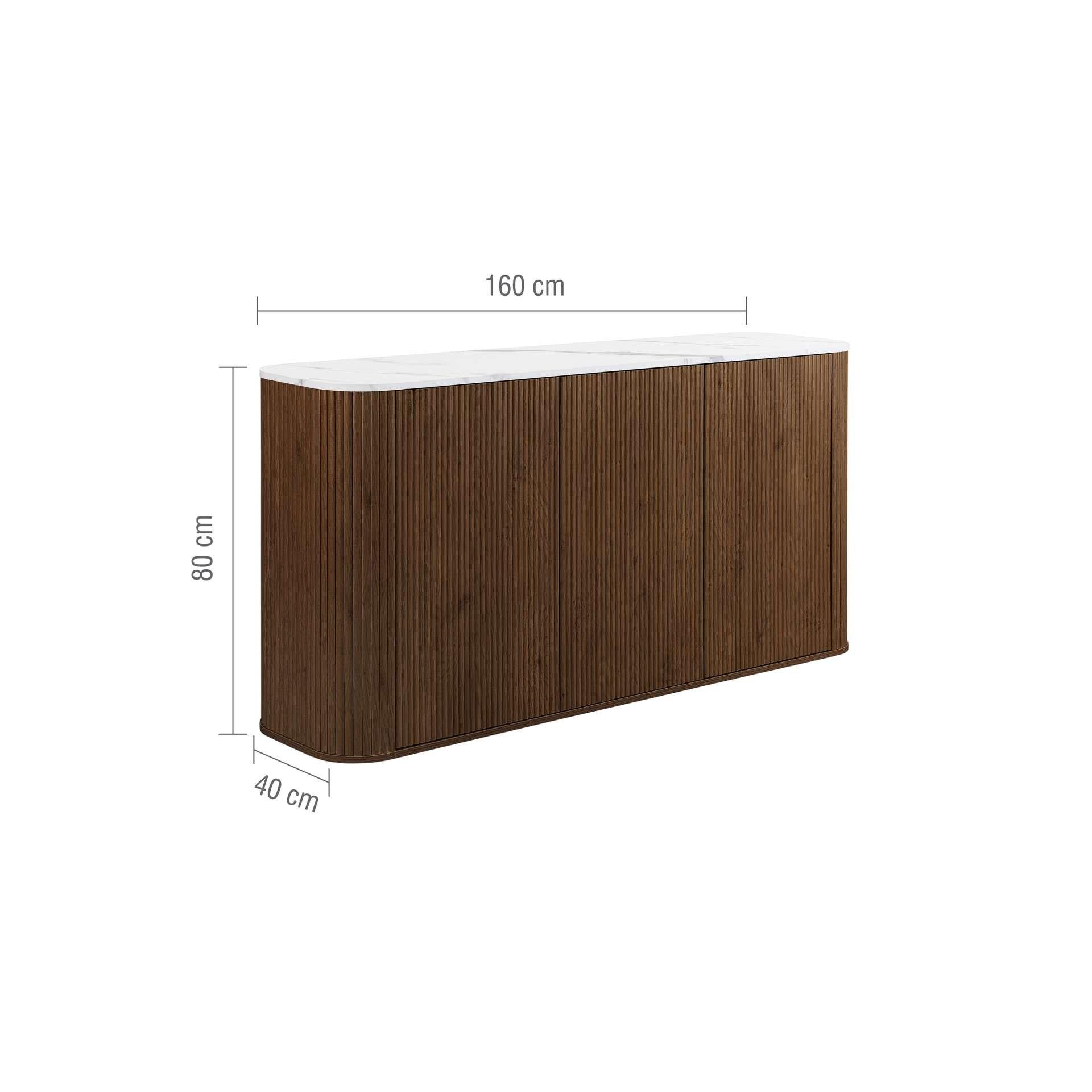 Brown - Birlea - Russo 3 Door Sideboard - 13
