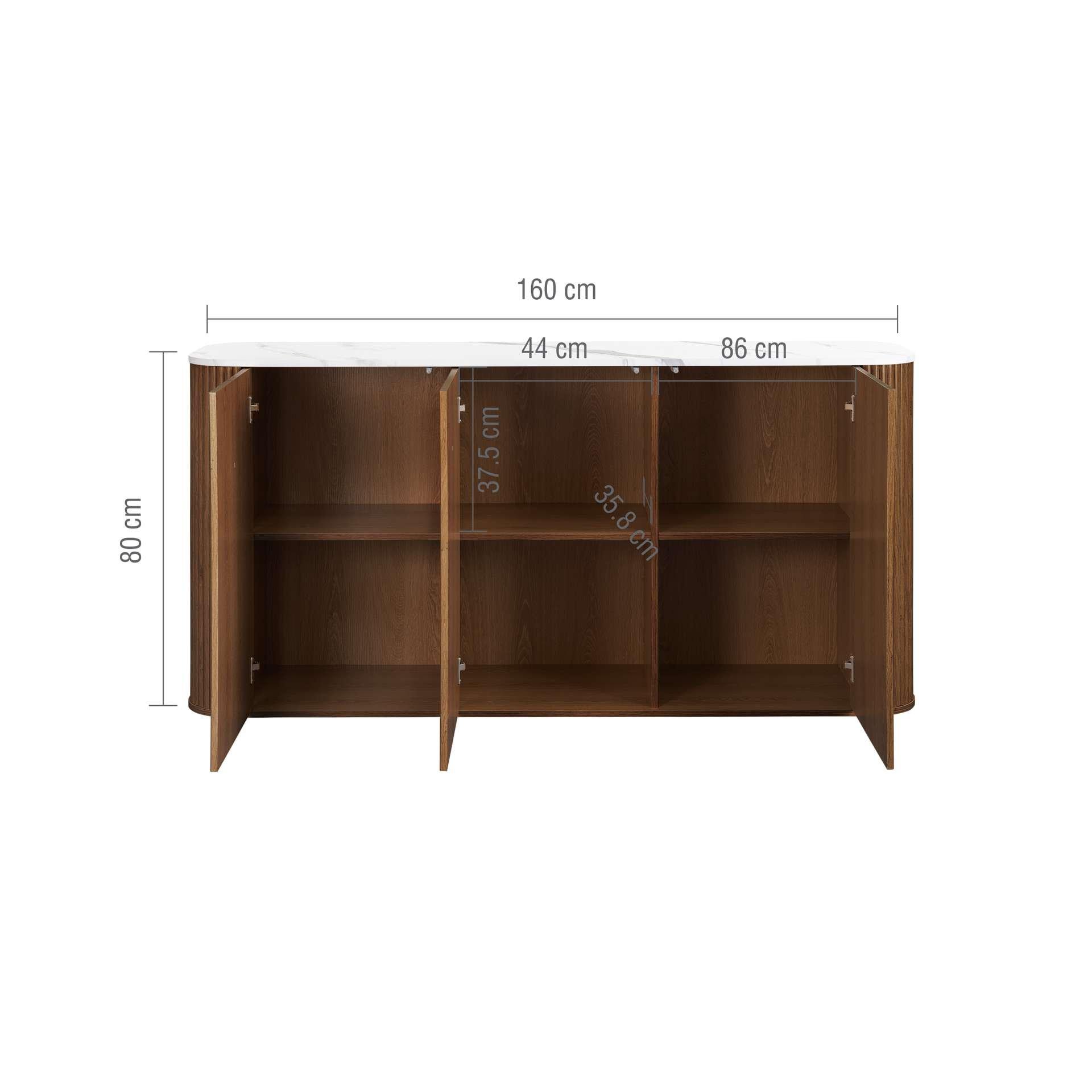 Brown - Birlea - Russo 3 Door Sideboard - 14