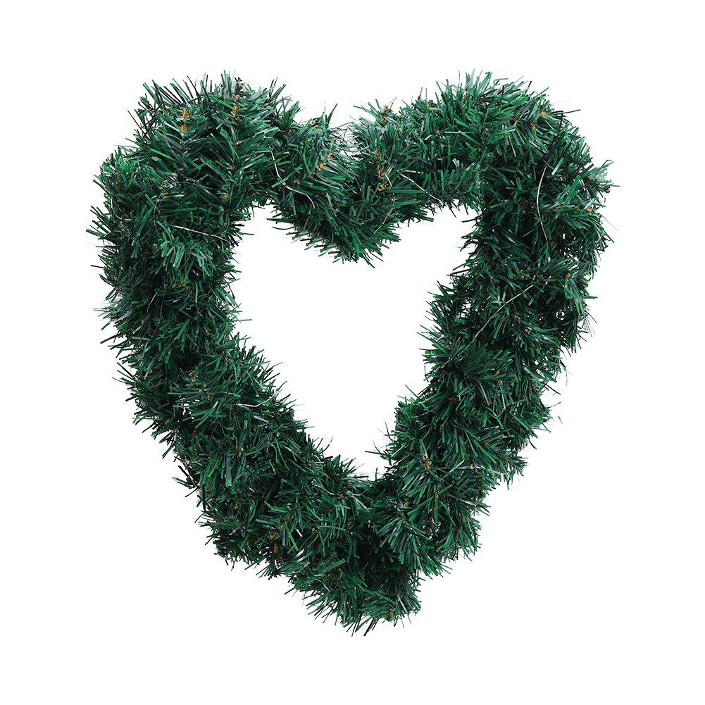 Green - LIFE IDEAS - Heart-Shaped Door Garland with 3m Lights - 1