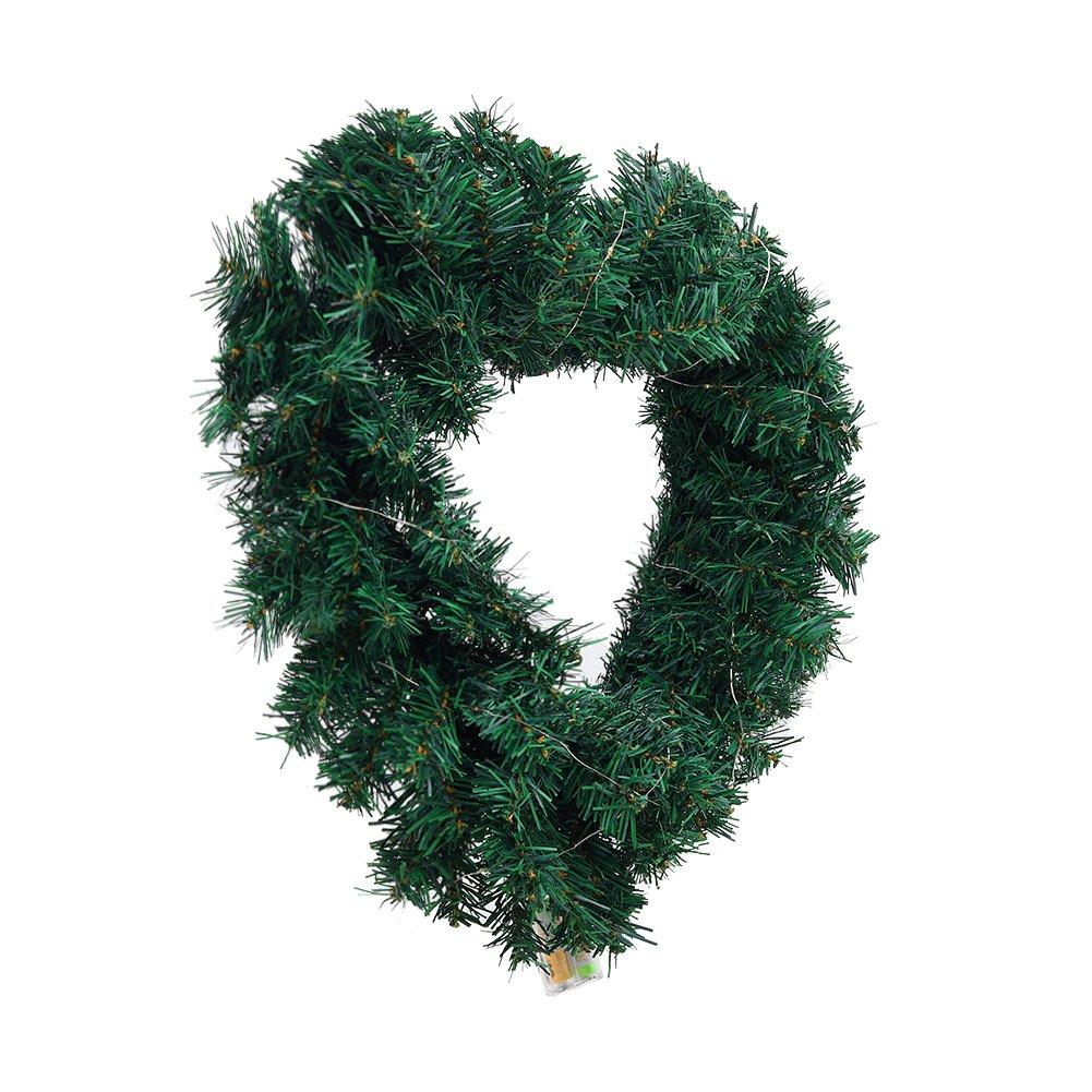 Green - LIFE IDEAS - Heart-Shaped Door Garland with 3m Lights - 2