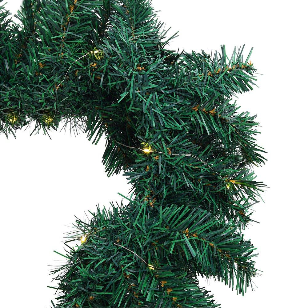 Green - LIFE IDEAS - Heart-Shaped Door Garland with 3m Lights - 4