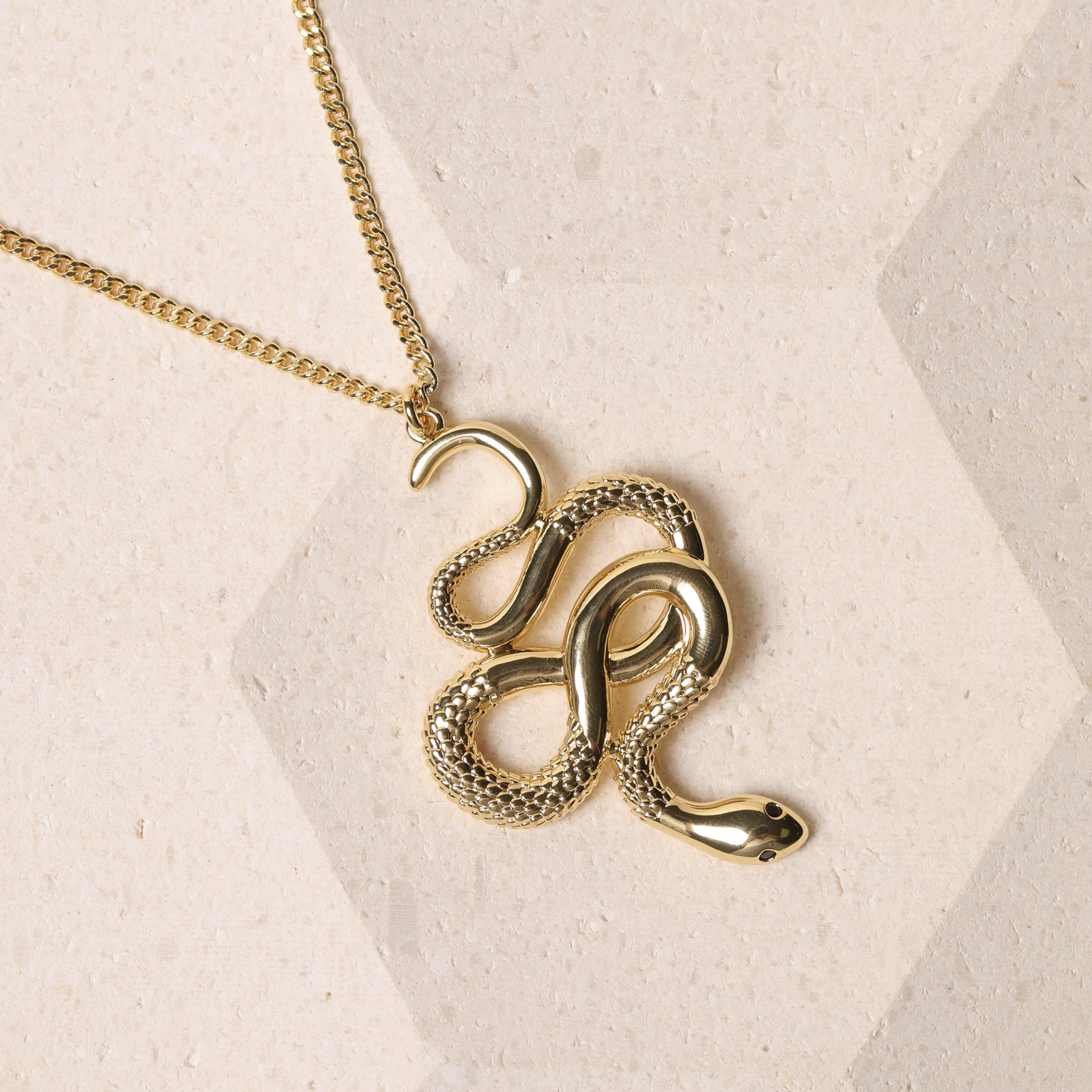 Gold - Jon Richard - Gold Plated Snake Long Pe - 5