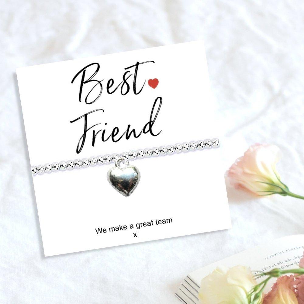 Aye Do Best Friend Stretch Beaded Bracelet & Card