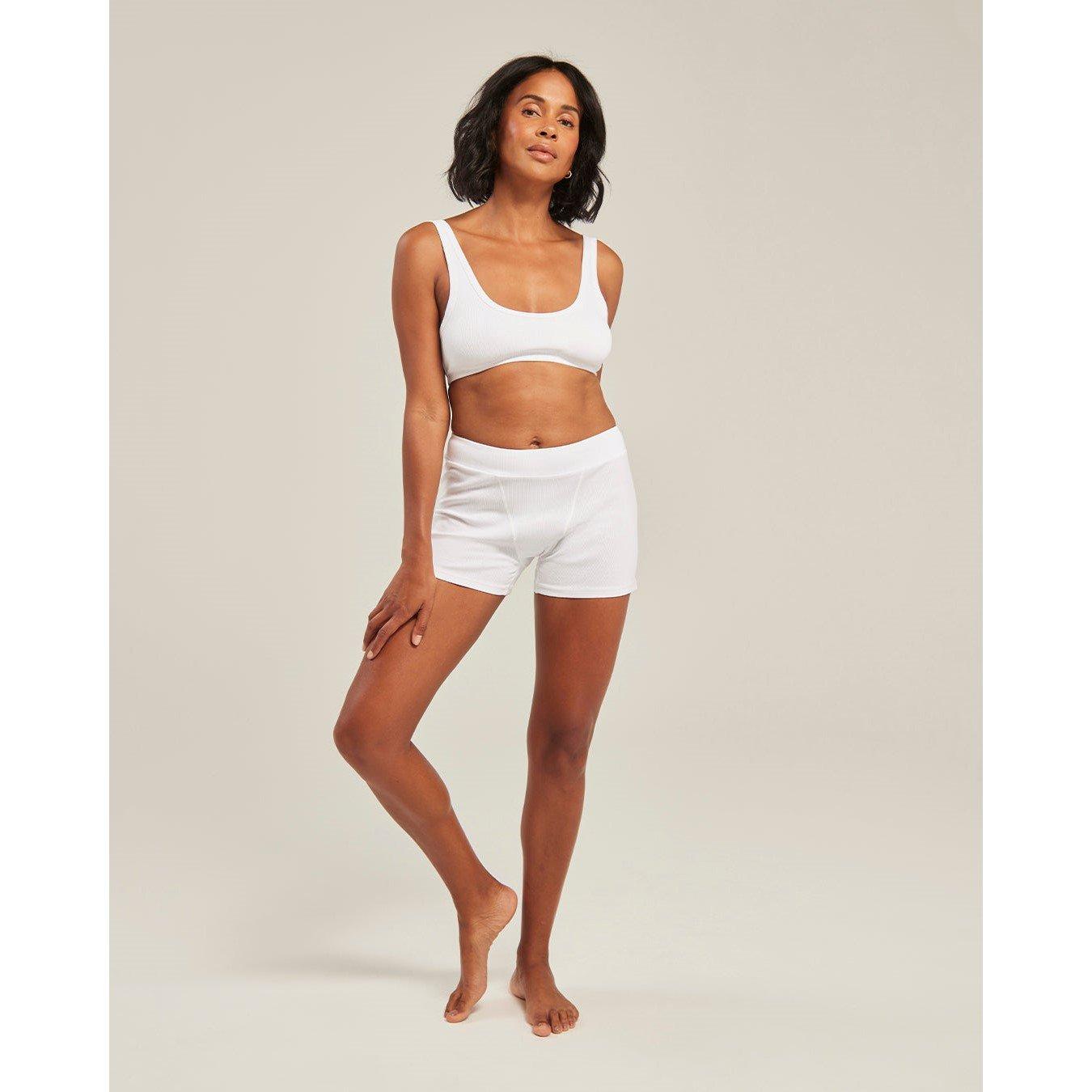White - Nudea - THE DIPPED FRONT BRALETTE ORGANIC COTTON - 1