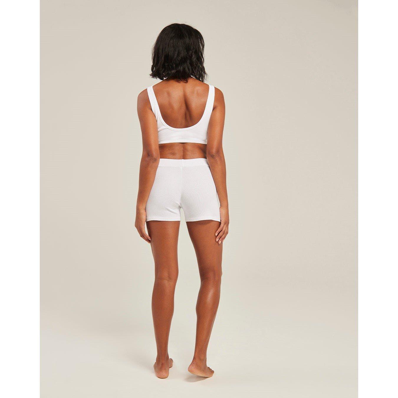 White - Nudea - THE DIPPED FRONT BRALETTE ORGANIC COTTON - 2