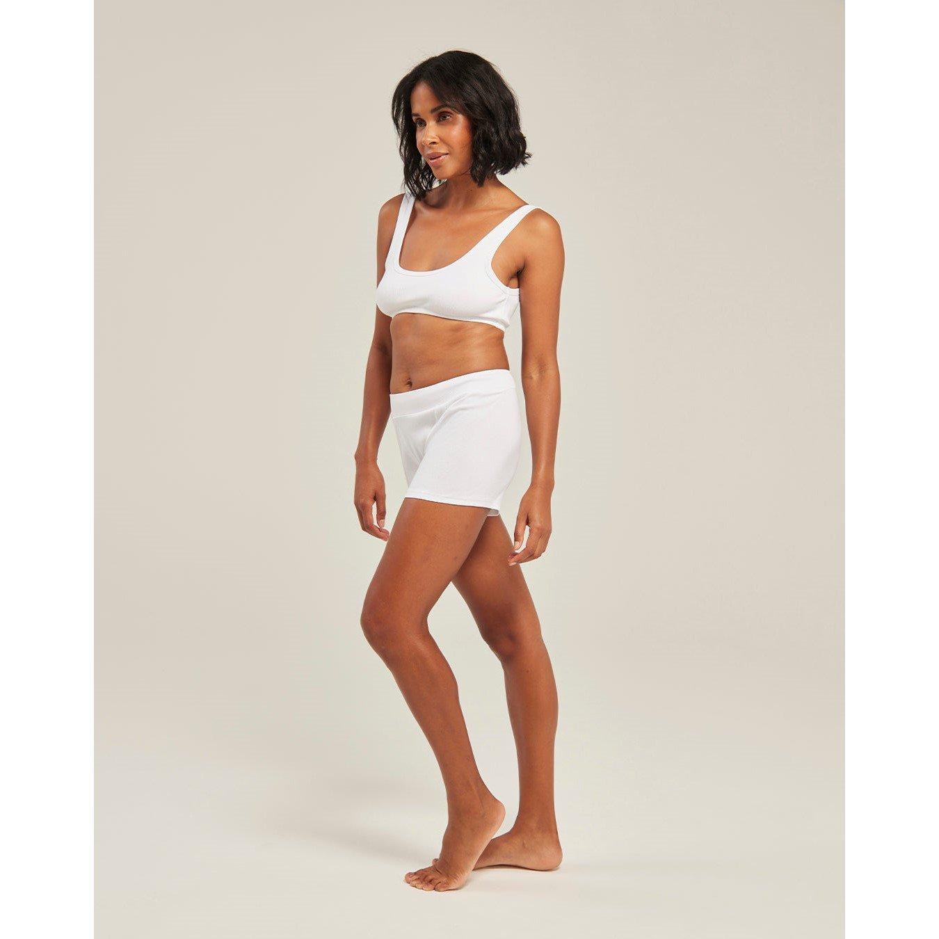 White - Nudea - THE DIPPED FRONT BRALETTE ORGANIC COTTON - 3