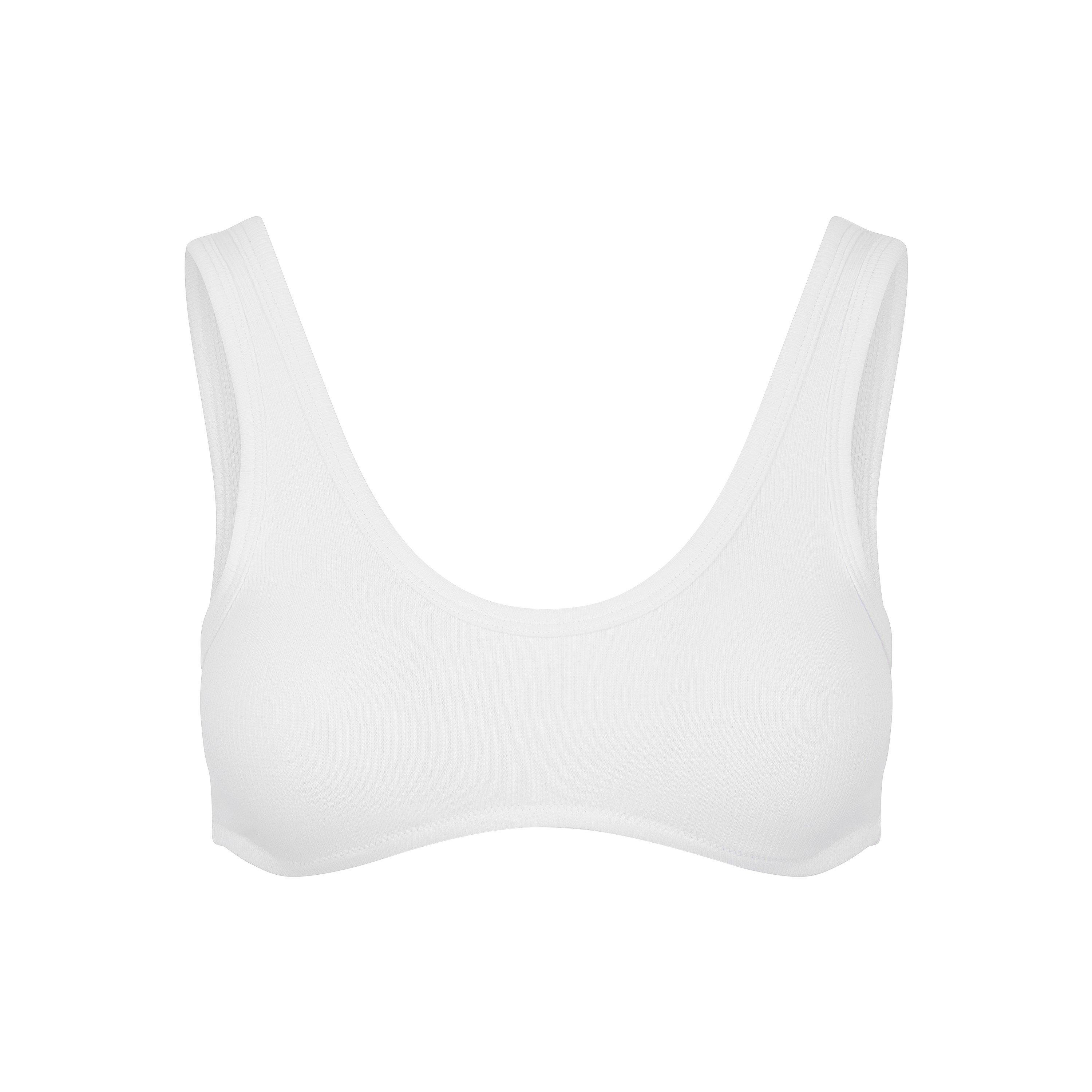 White - Nudea - THE DIPPED FRONT BRALETTE ORGANIC COTTON - 4