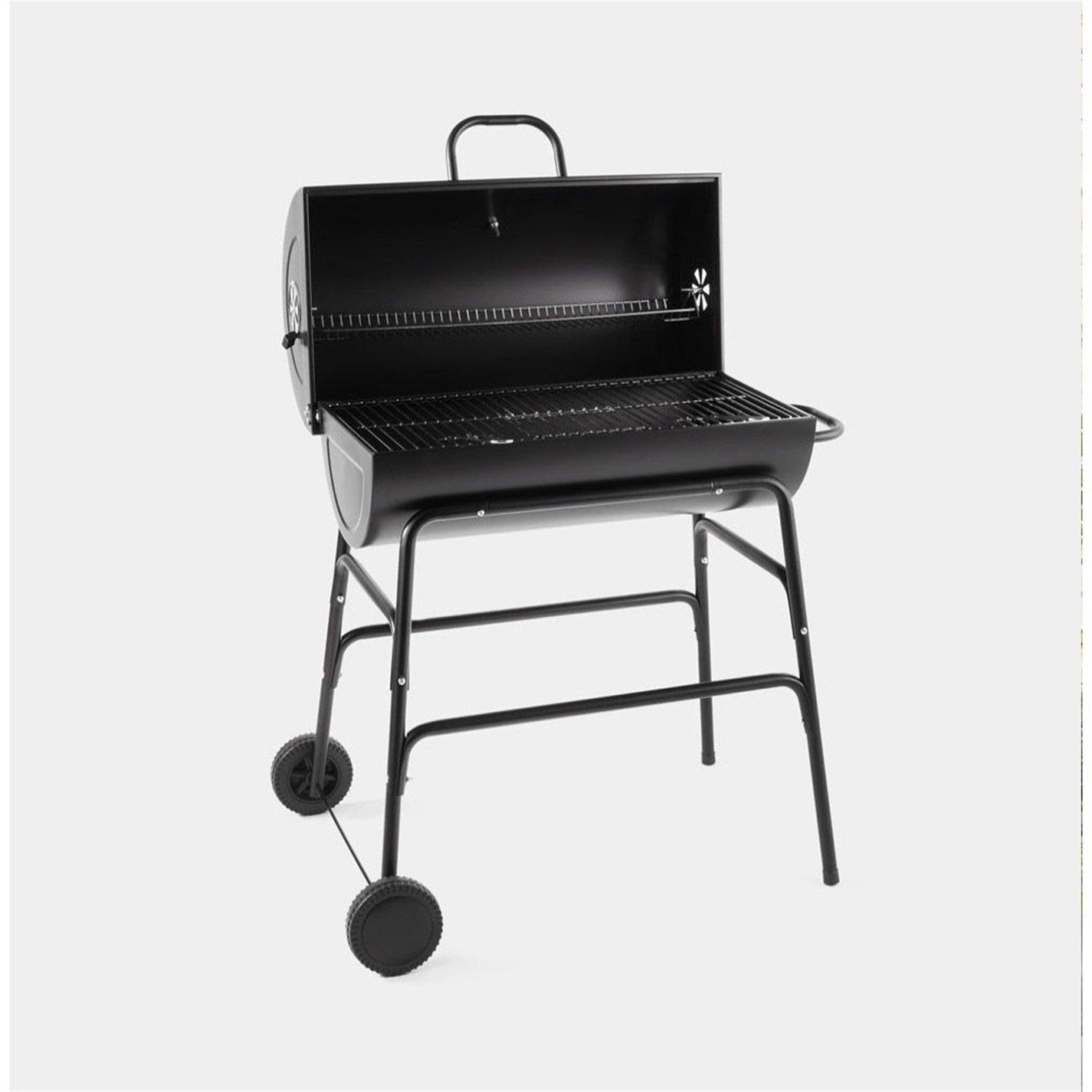 Black - VonHaus - Vonhaus Barrel Charcoal BBQ - 4