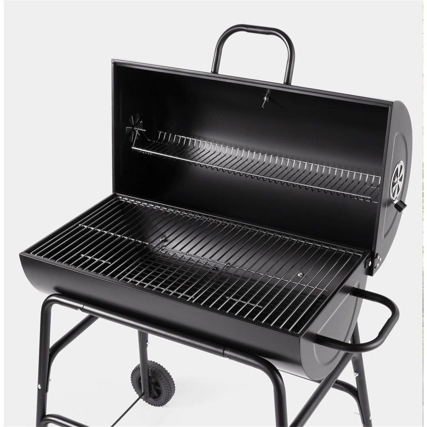 Black - VonHaus - Vonhaus Barrel Charcoal BBQ - 5