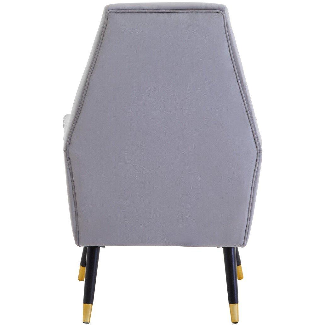 Grey - Interiors by Premier - Loretta Grey Velvet Button Detail Chair - 2