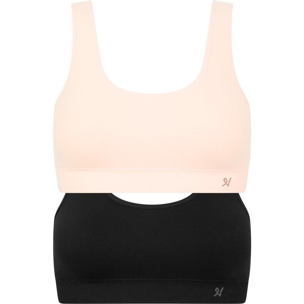 Blush/Black - Nudea - THE ESSENTIALS SEAMLESS CROP TOP 2PP - 6