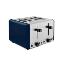 Tower Sera 4 Slice Toaster Midnight Blue Smoked Black Tr