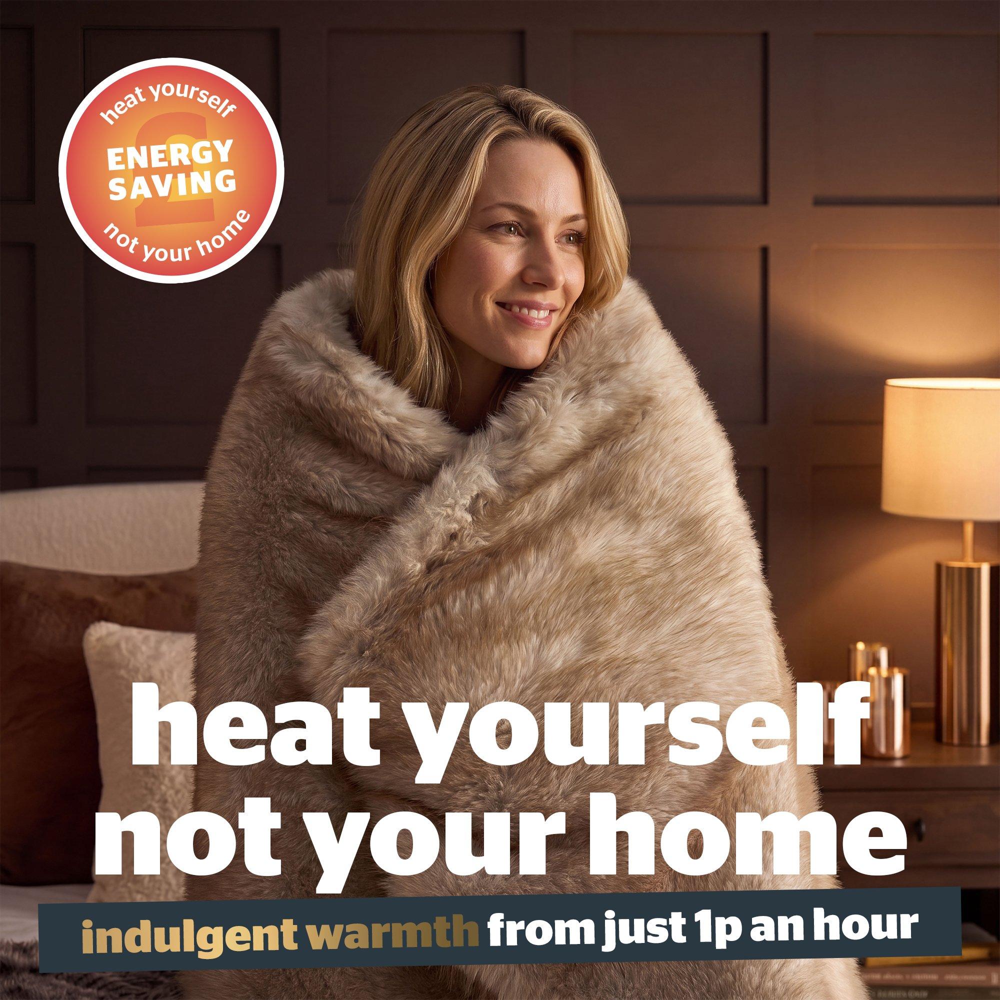 Brown - Silentnight - Prestige Faux Fur Heated Throw - 7
