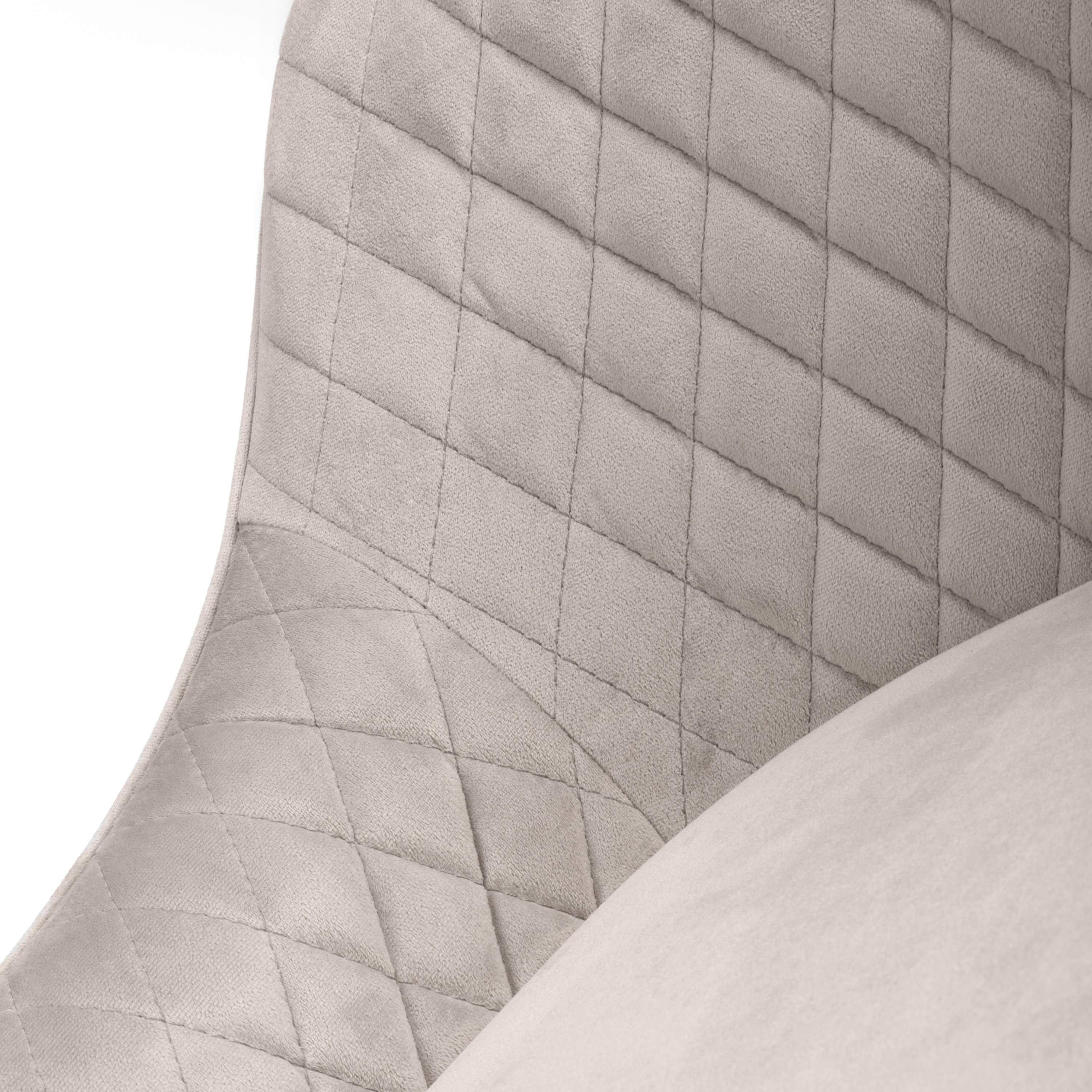 Mink - Shankar - Set of 2 Savanna Brushed Velvet Mink Bar Stools - 6