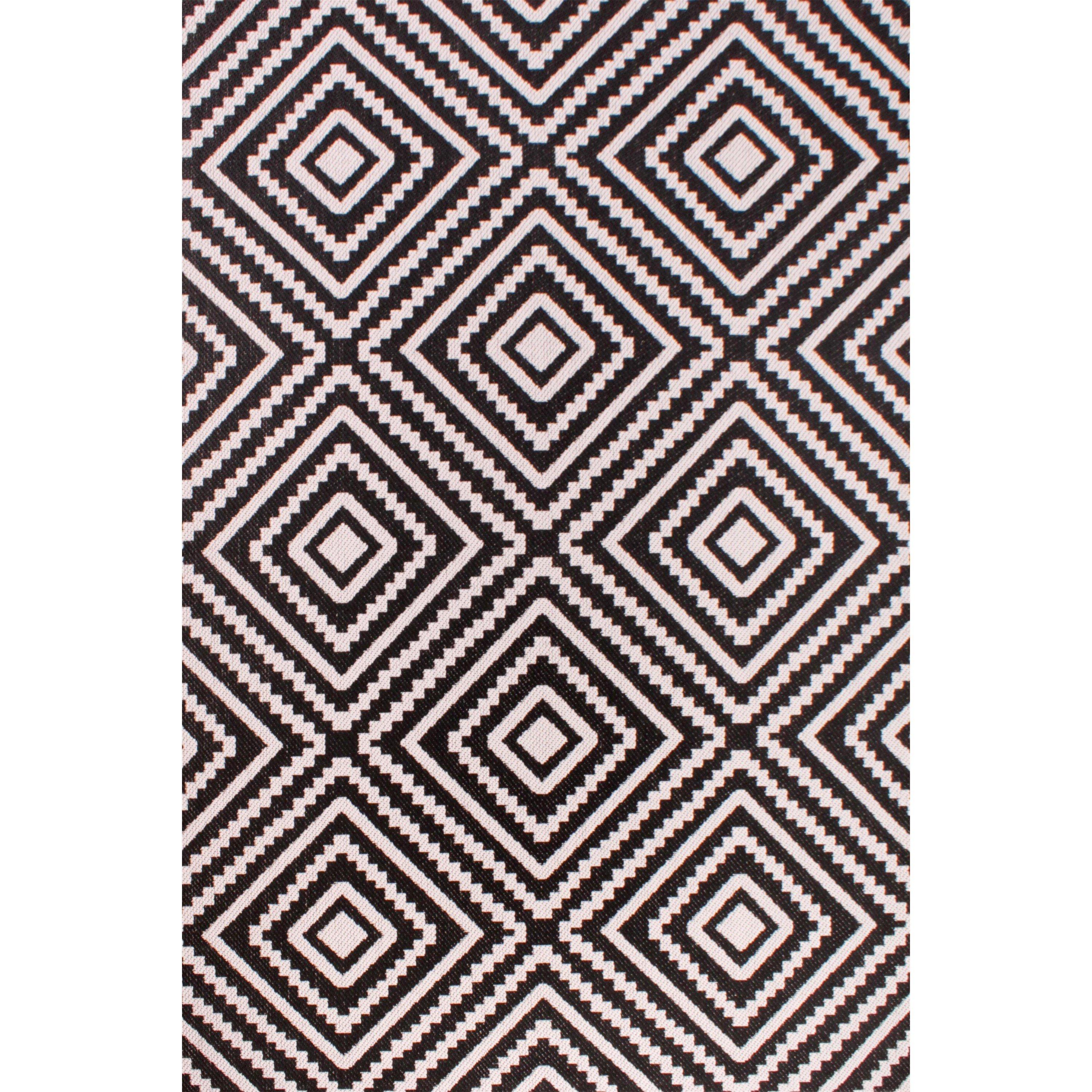 White/Black - Rugstyle - SUMMER BREEZE LARGE DIAMOND - 2