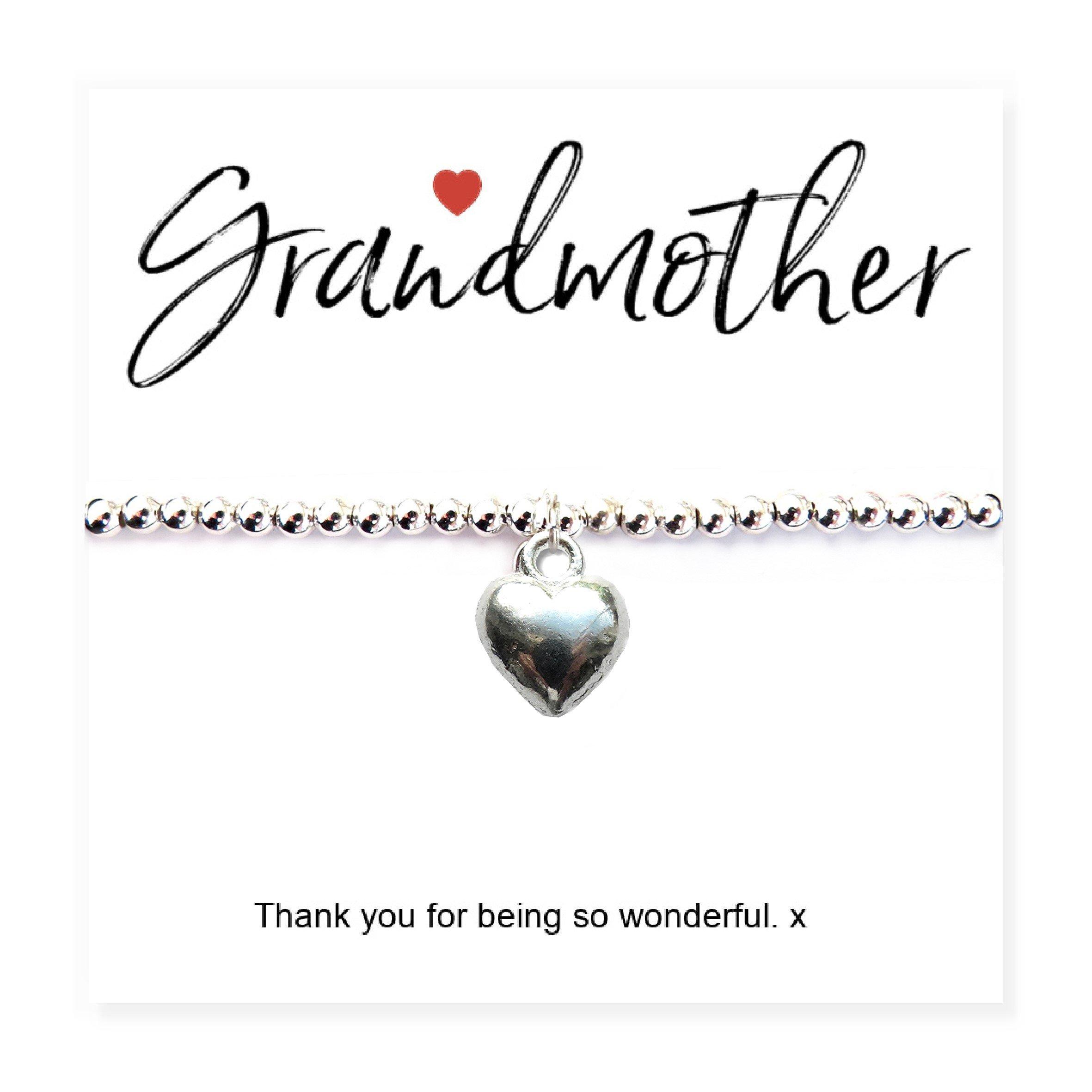 Silver - Aye Do - Grandmother Gift Card with Heart Charm Bracelet - 2