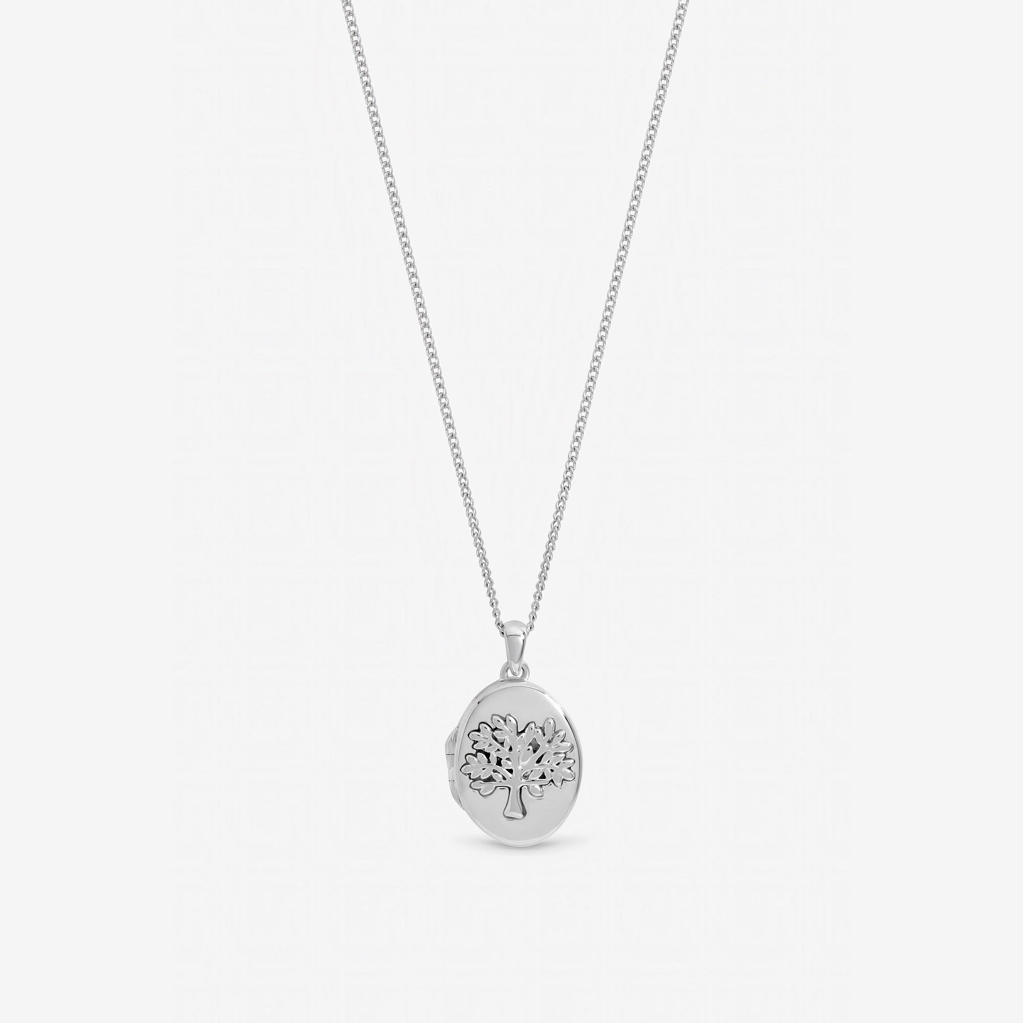 Silver - Inicio - Sterling Silver Tree Of Love Locket - Gift Pouch - 2