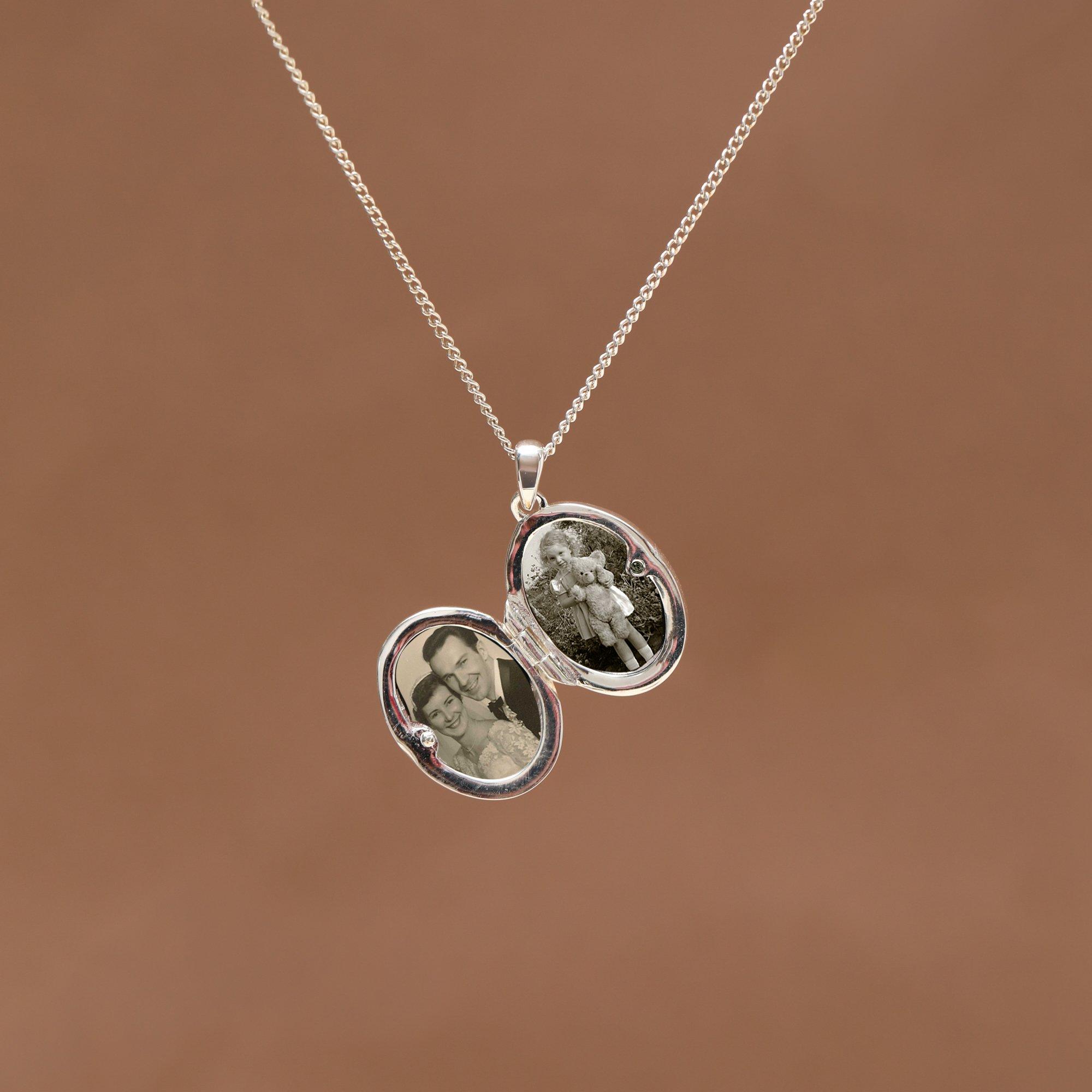 Silver - Inicio - Sterling Silver Tree Of Love Locket - Gift Pouch - 3