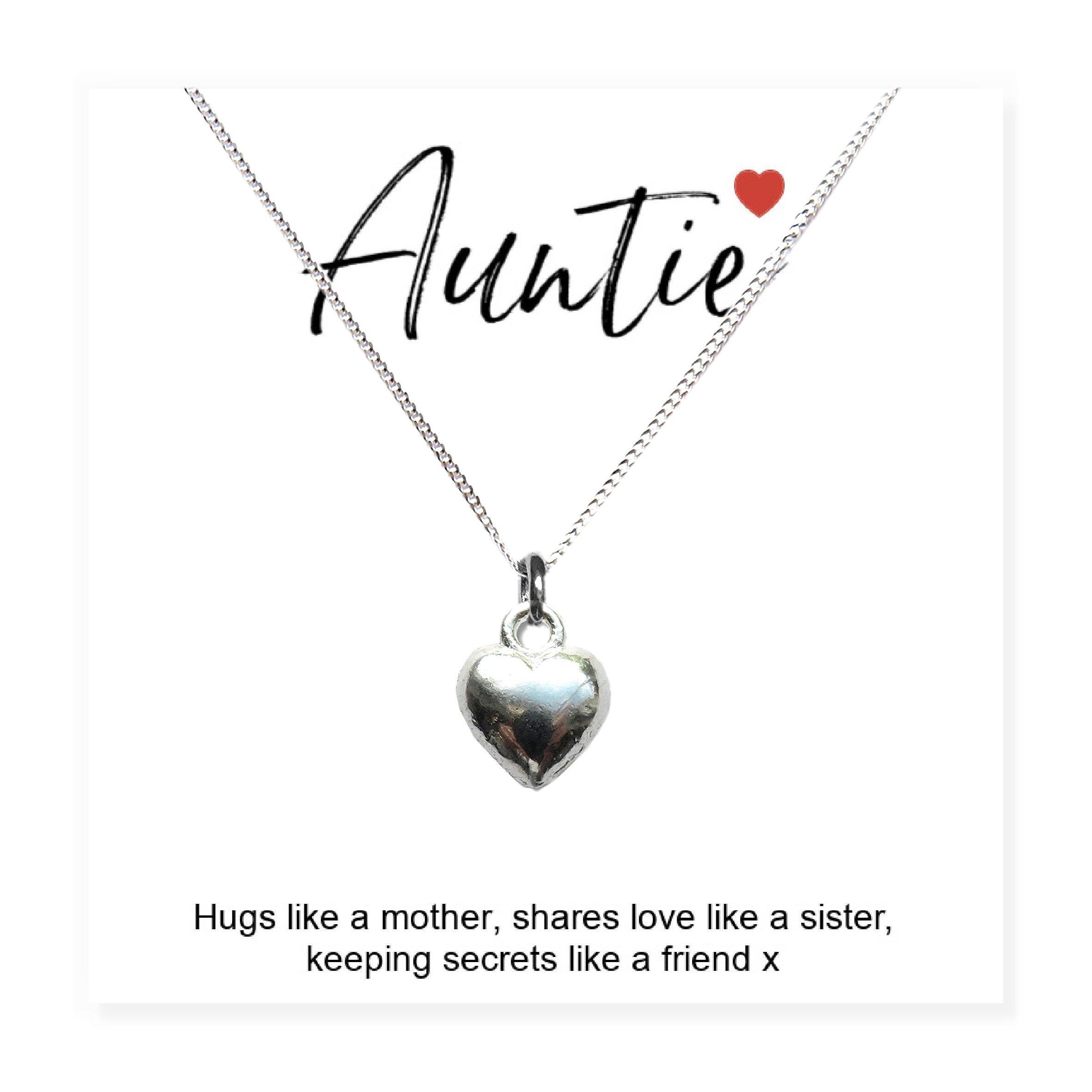 Silver - Aye Do - Auntie Heart Necklace & Gift Card - 2