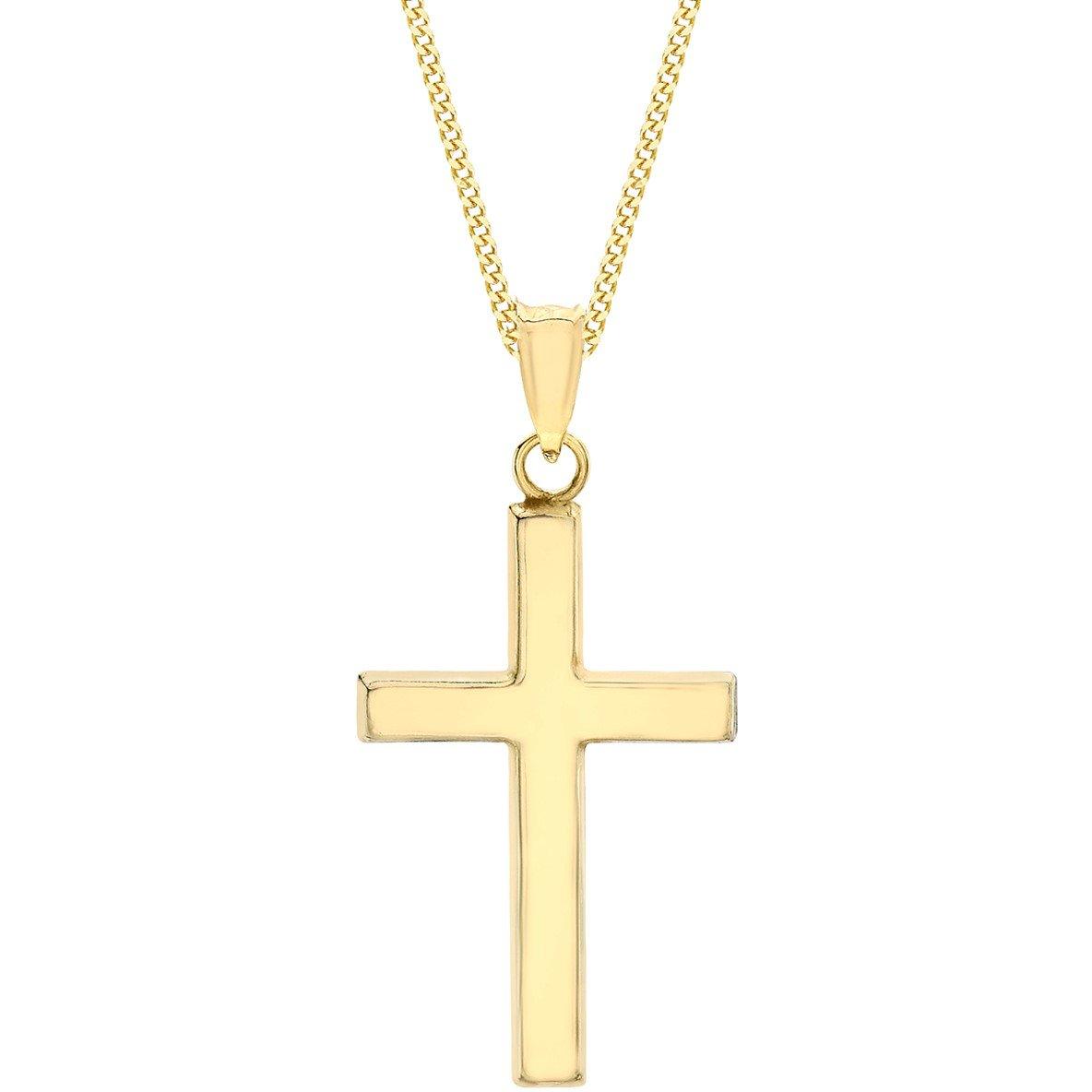 Gold - Be You - 9ct Gold Plain Cross Necklace - 1