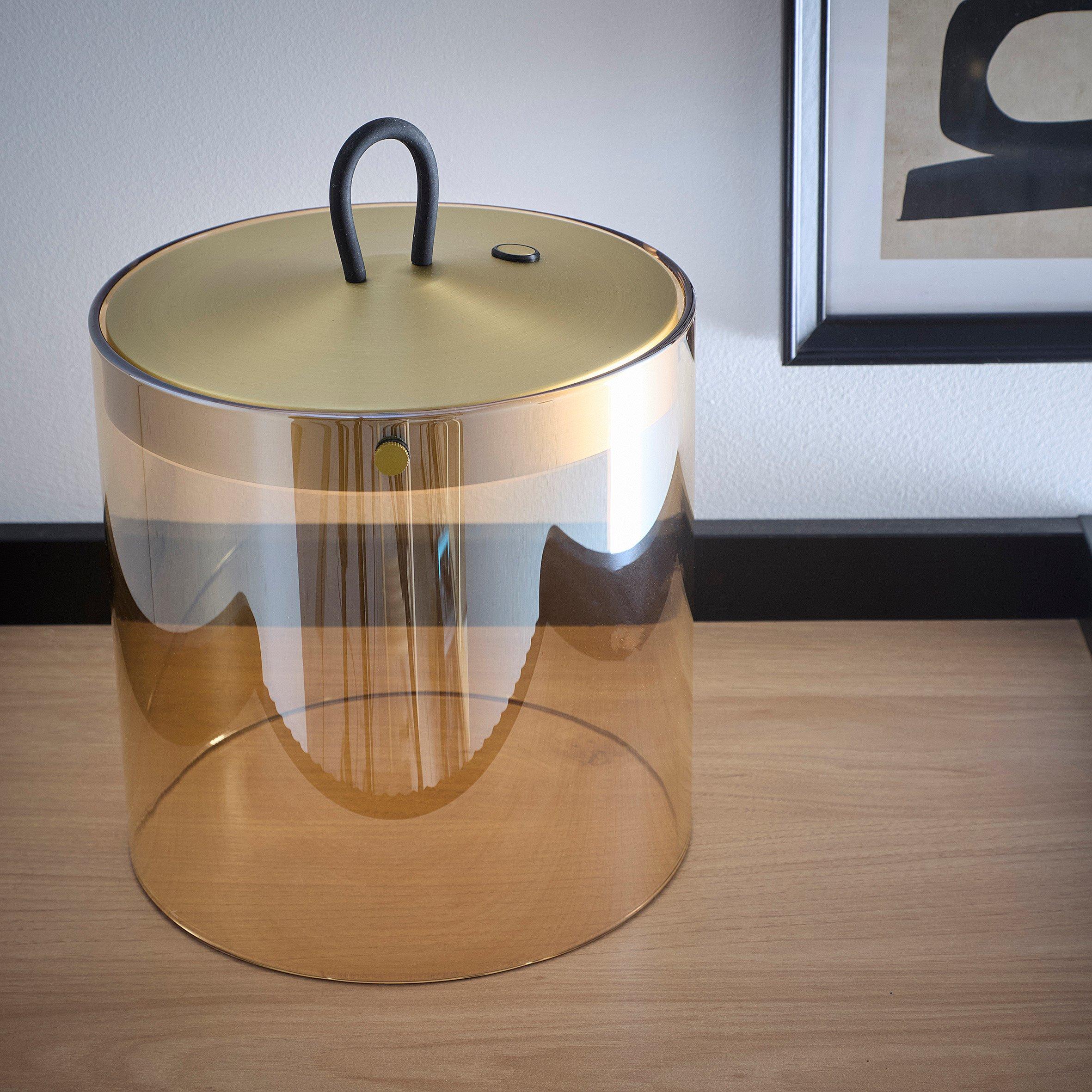 K Living  Quito Large Rechargeable Led Lamp Antique Brass