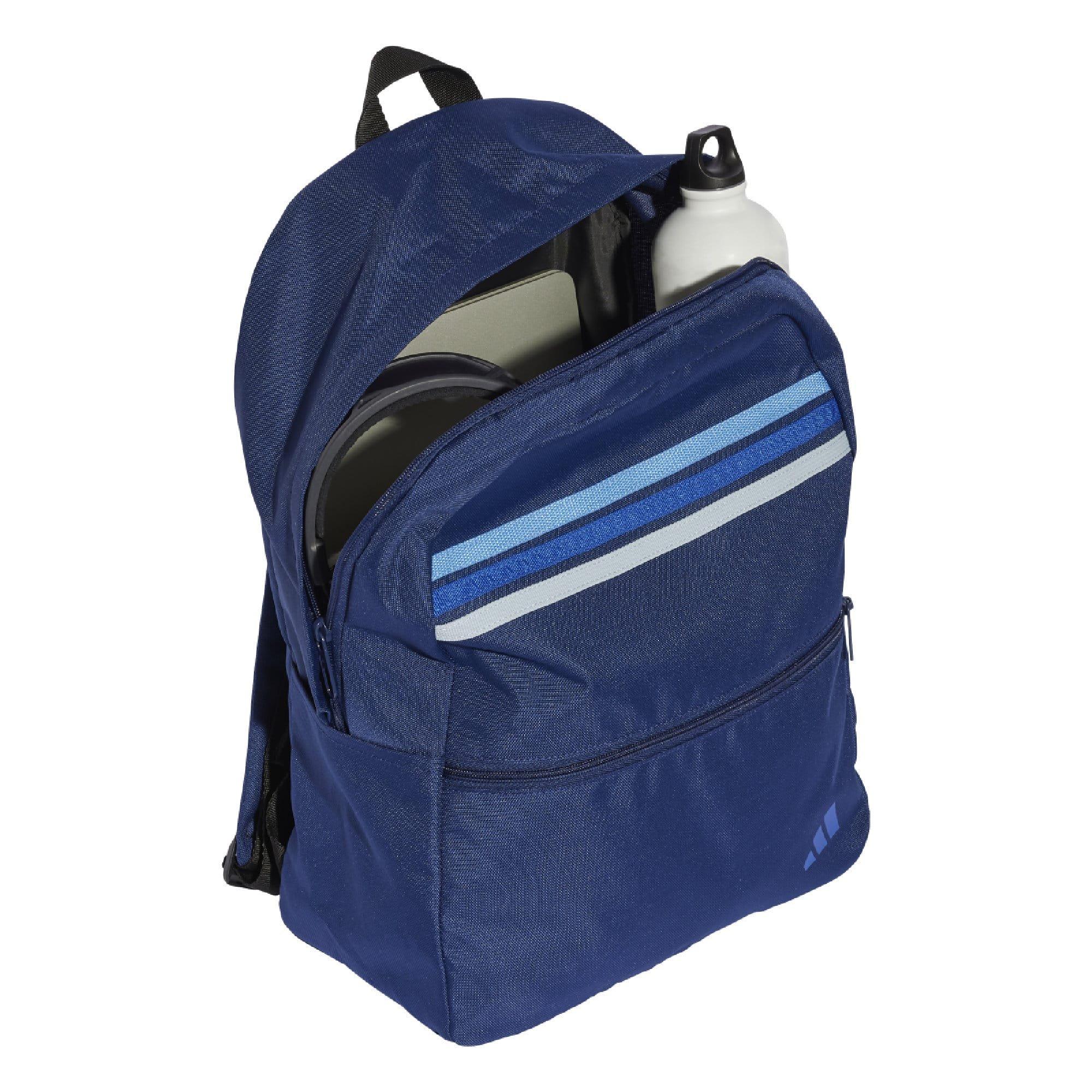Blauw - adidas - Classic Back To School Stripes Backpack - 4