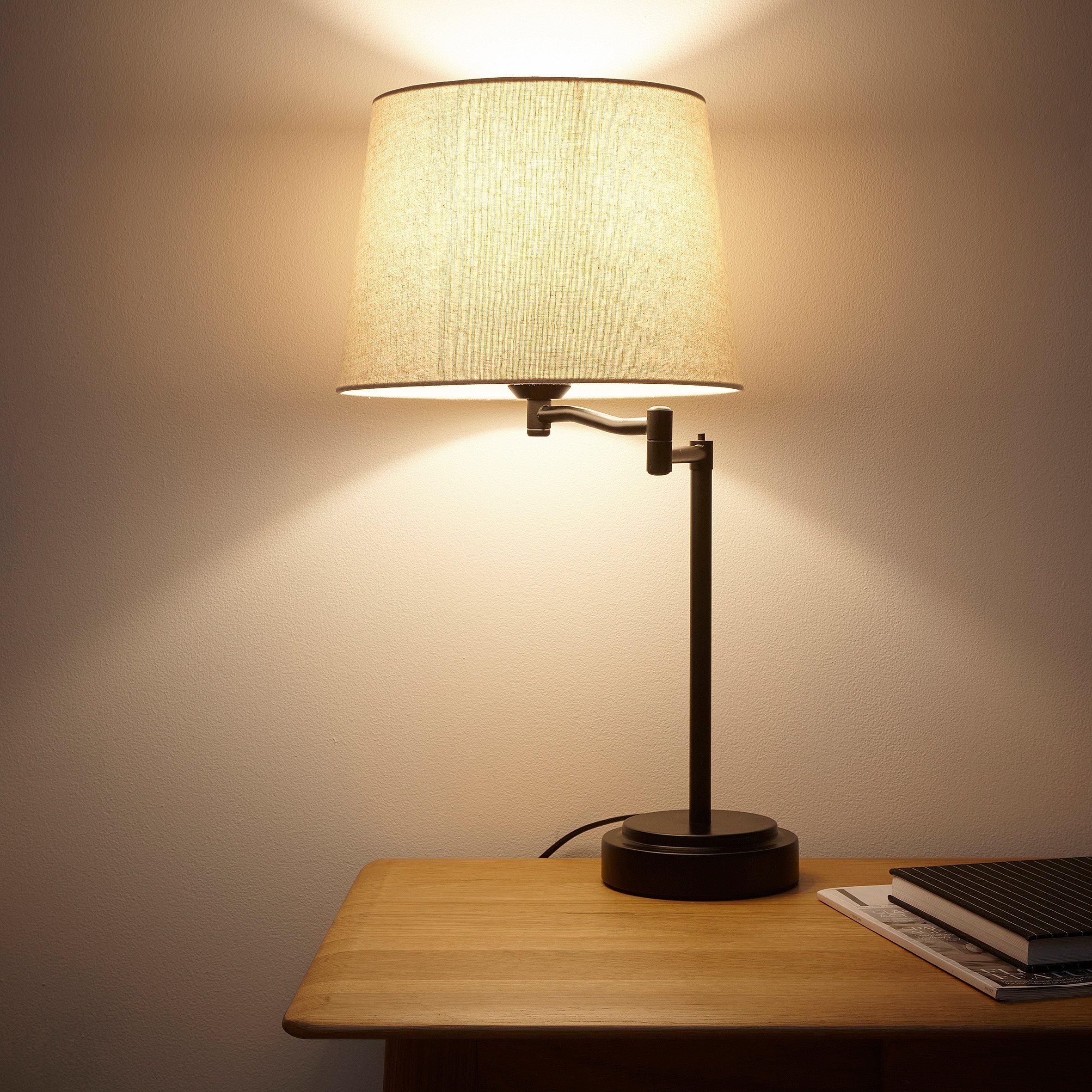 Black - K Living - A beautiful yet traditional swing arm table lamp - 2