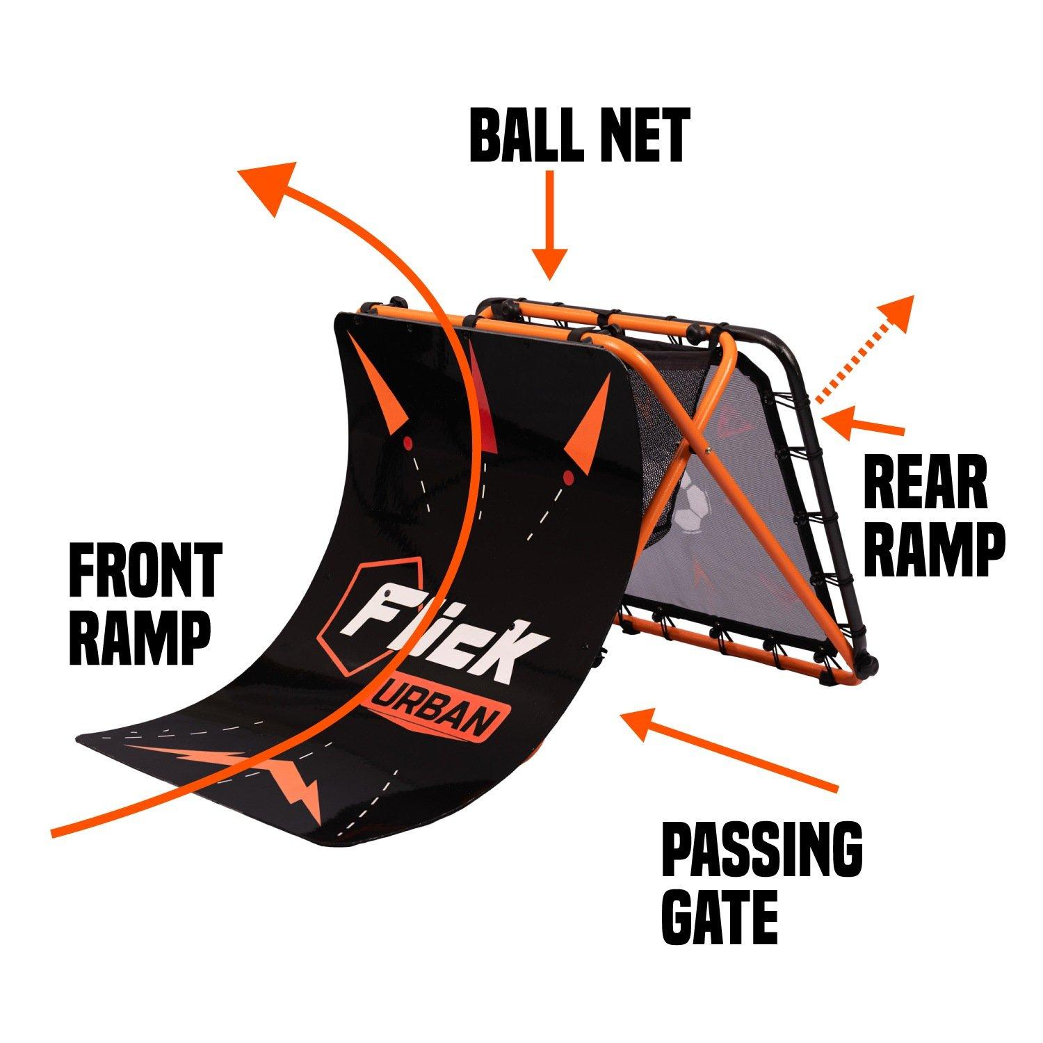 Orange & Black - Football Flick - Football Flick Urban Skills Training Rebounder and - 2