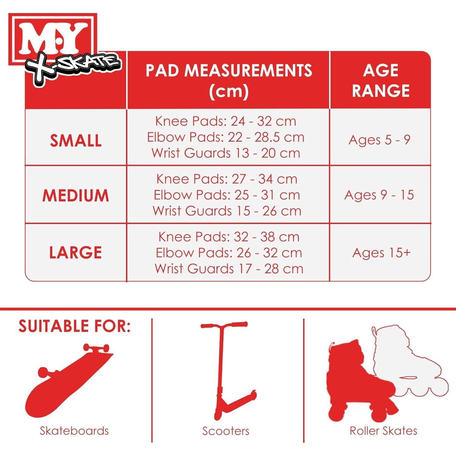 Multi Colour - M.Y - Kids Skate Pad Set - Large - 6