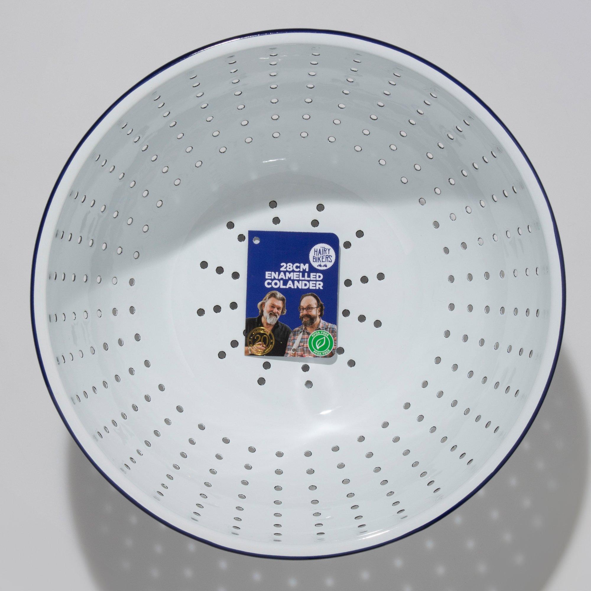 White - Hairy Bikers - HAIRY BIKERS ENAMELLED COLANDER AND MIXING BOWL - 2